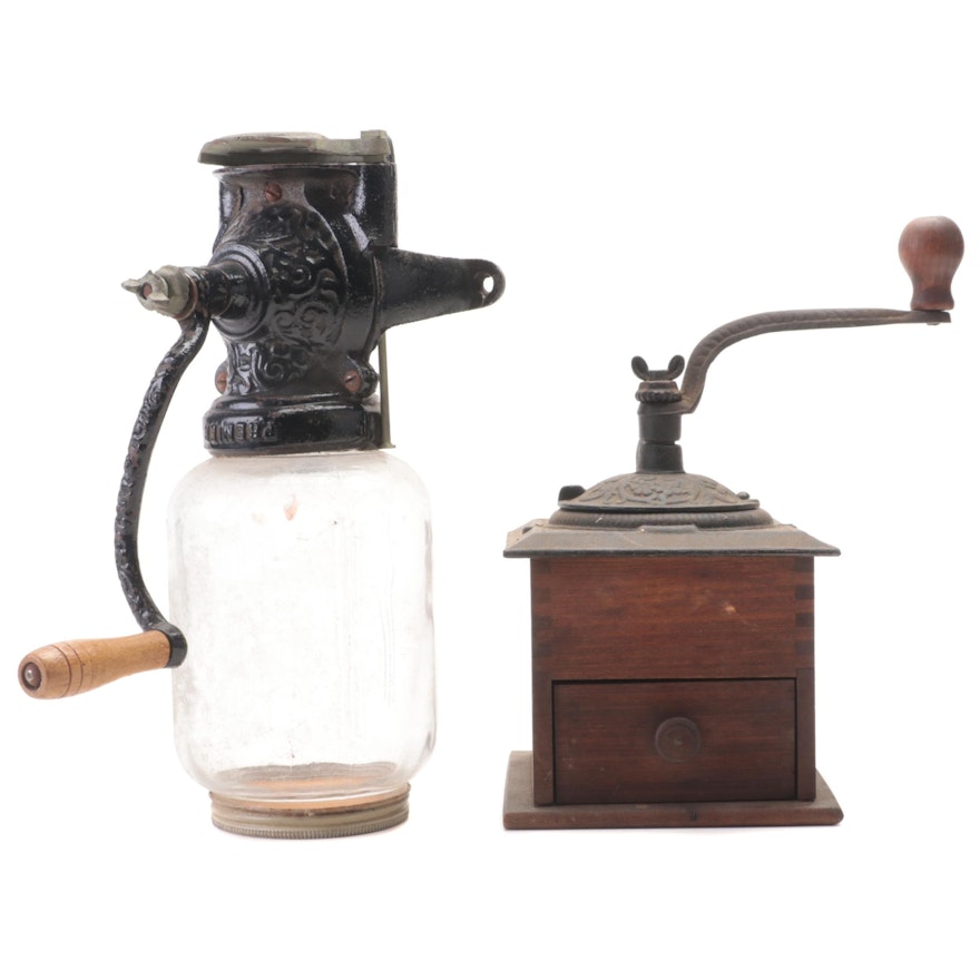 Premier Wall Mounted and Other Coffee Grinder, Early 20th Century