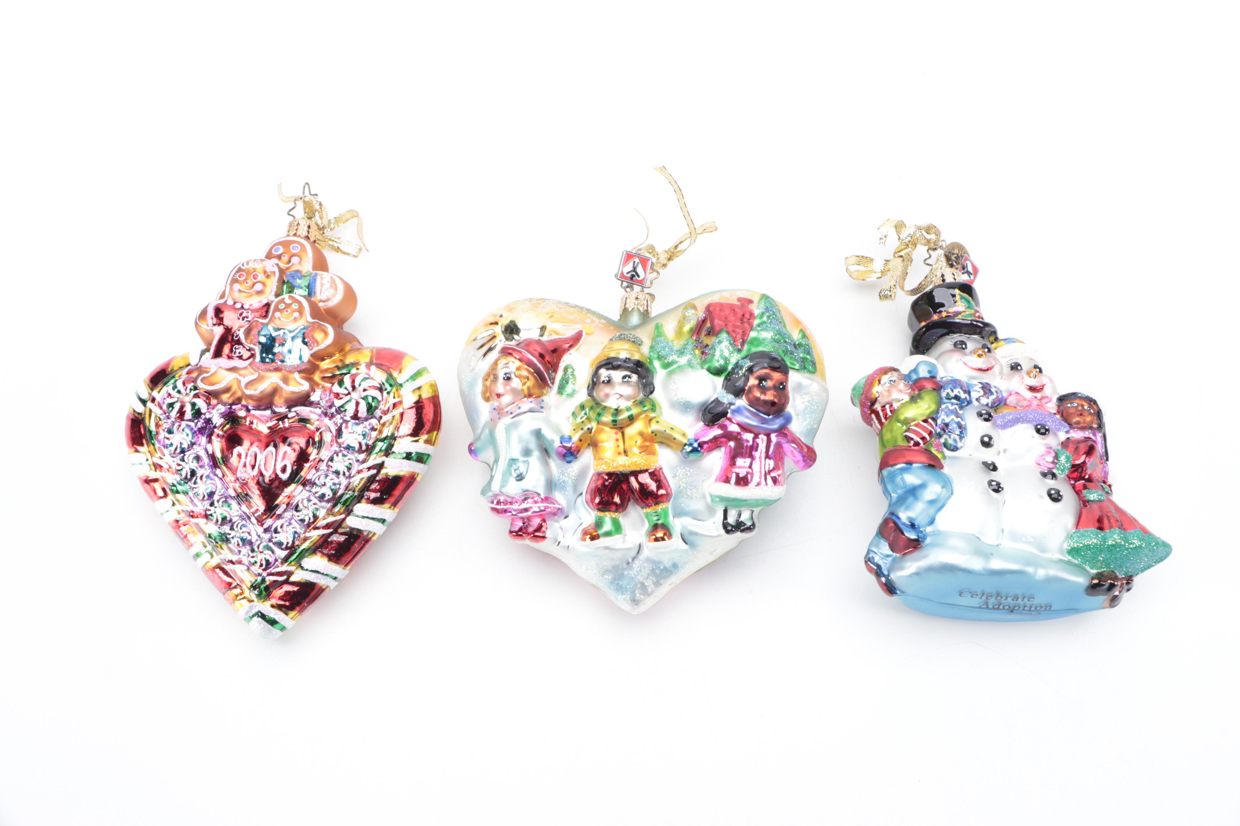 Christopher Radko "Celebrate Adoption" Annual Ornaments with Ornament Tree
