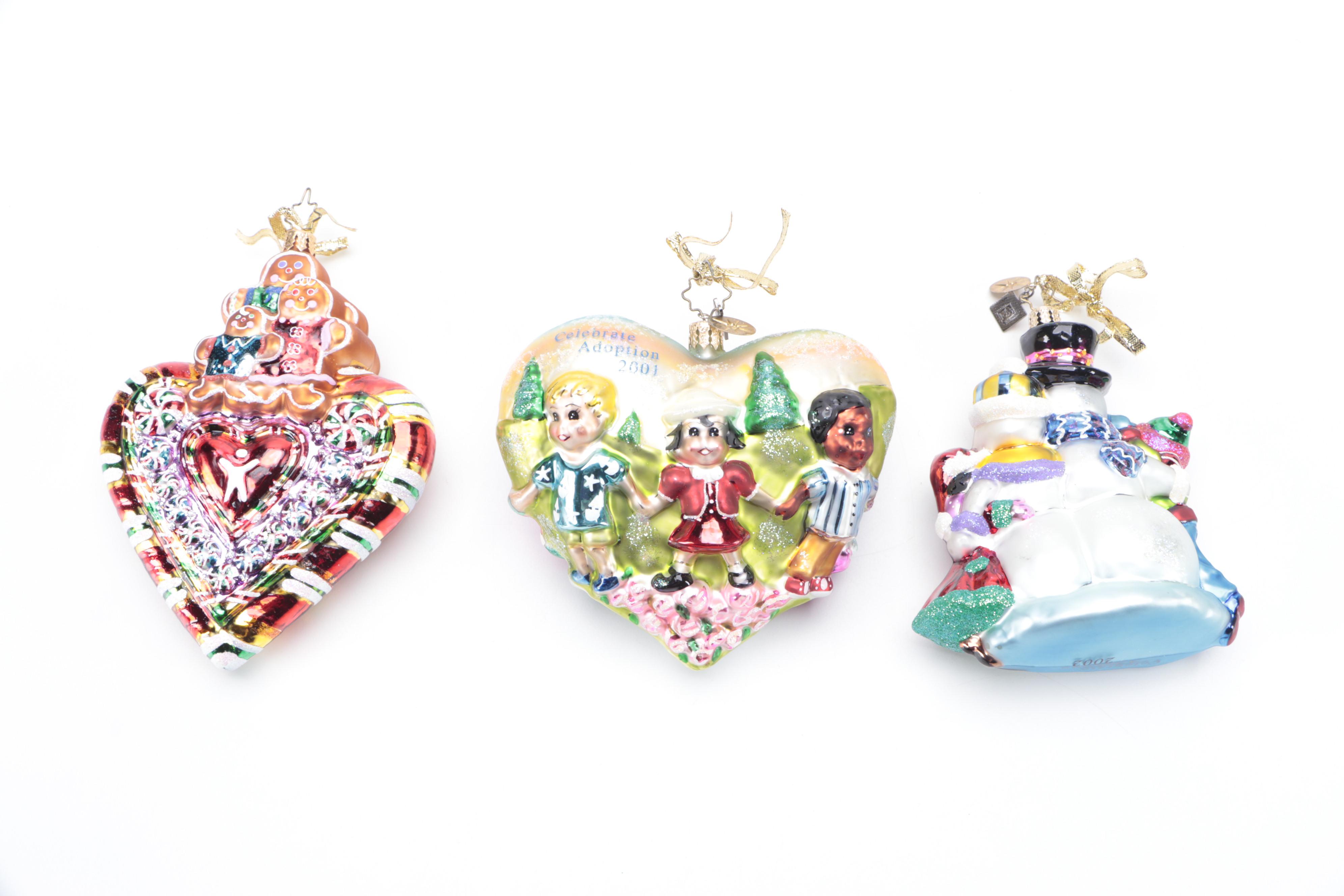 Christopher Radko "Celebrate Adoption" Annual Ornaments with Ornament Tree
