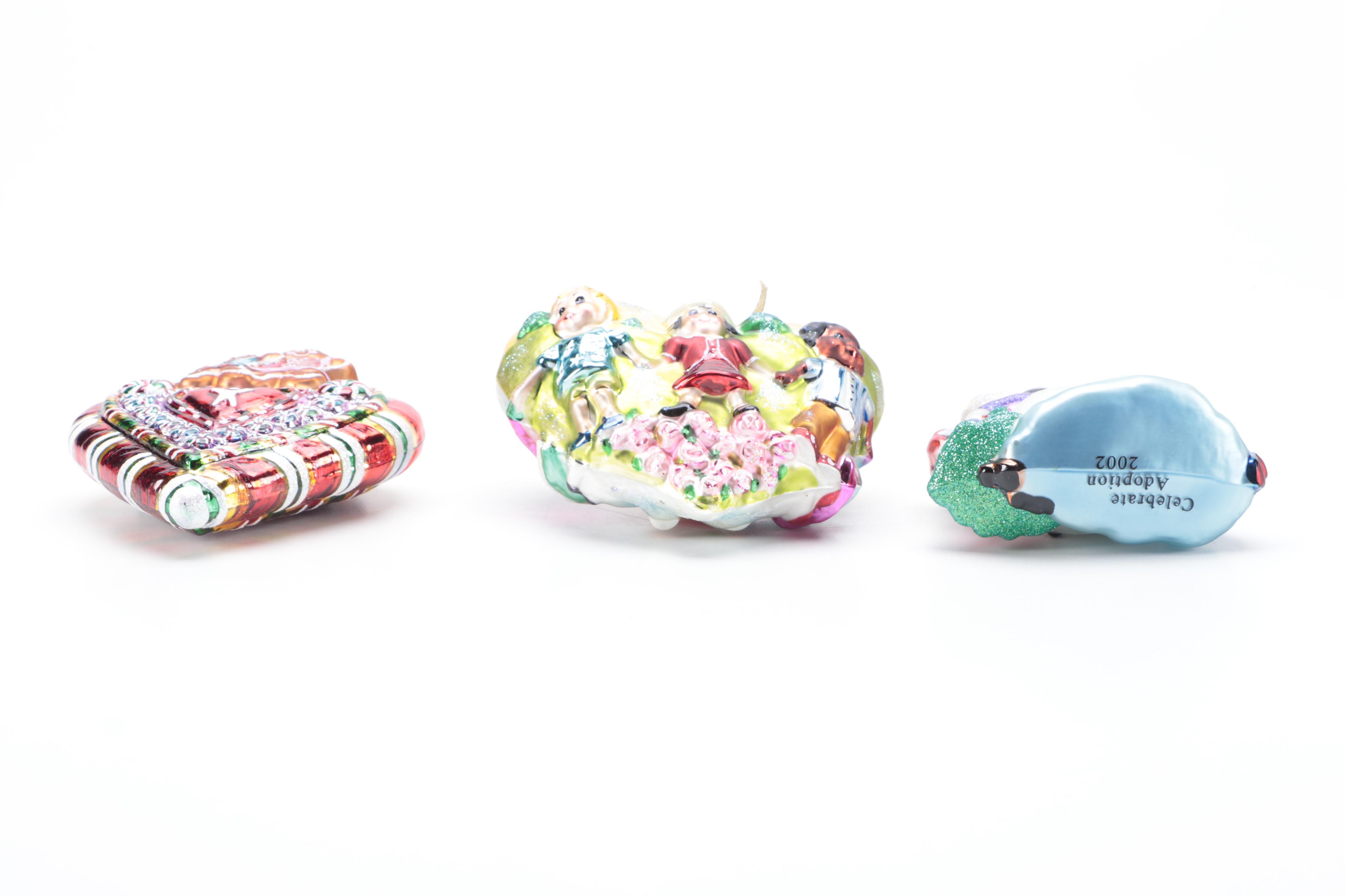 Christopher Radko "Celebrate Adoption" Annual Ornaments with Ornament Tree