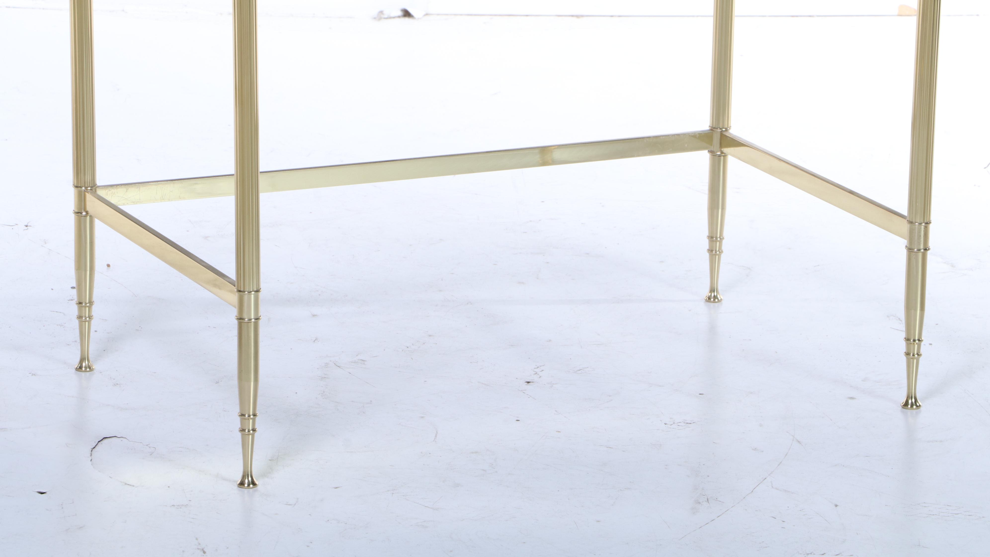 Brass and Glass Nesting Tables