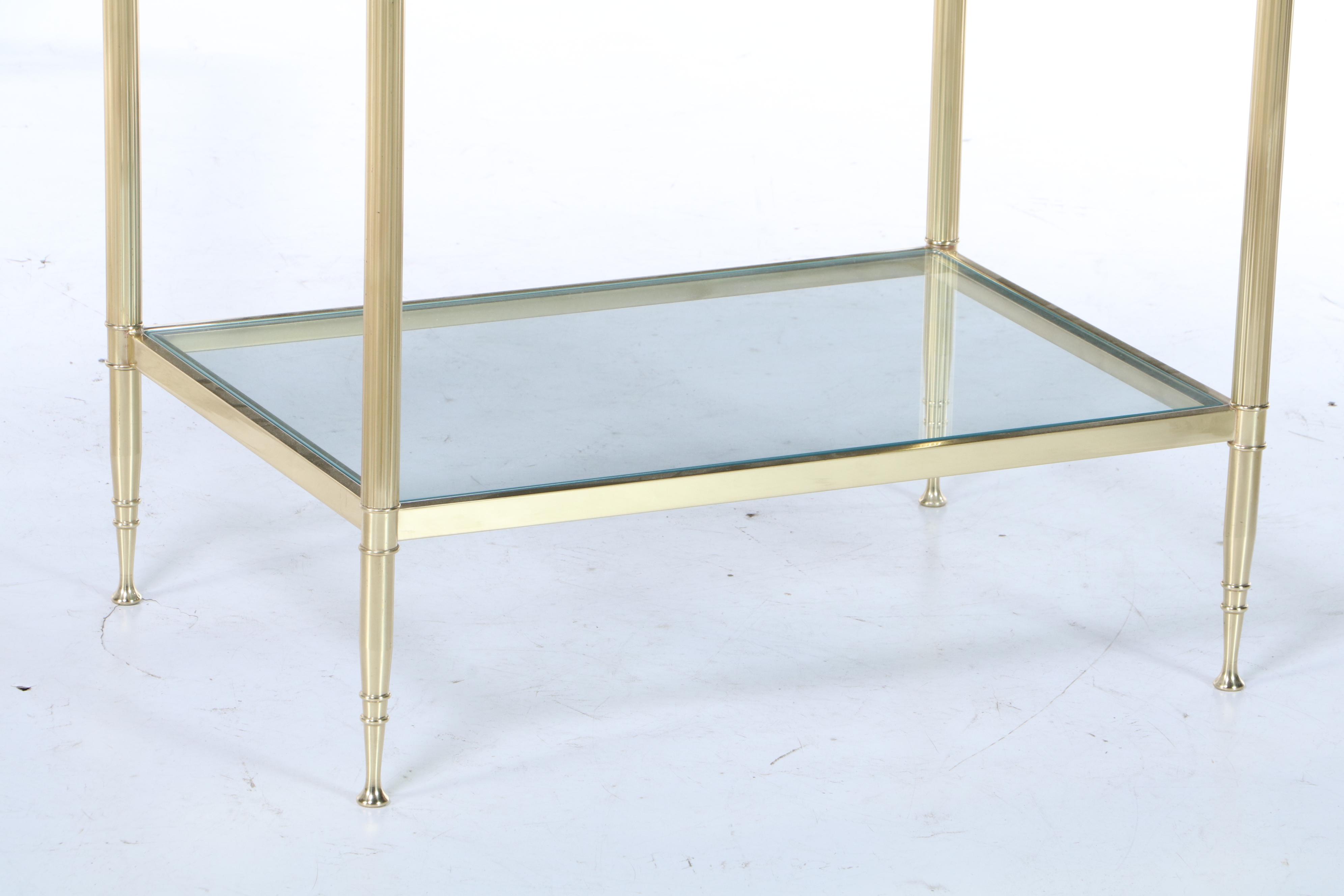 Brass and Glass Nesting Tables