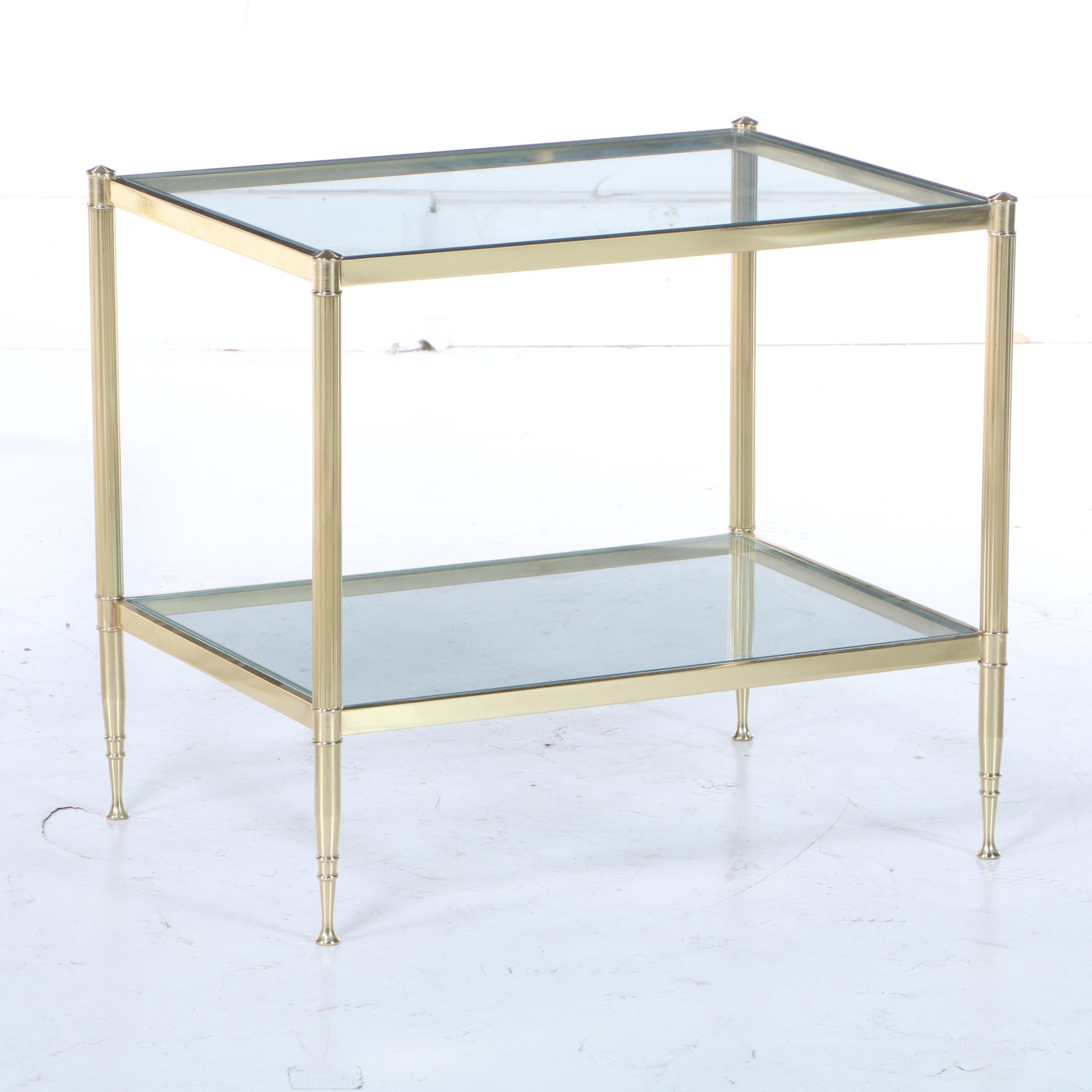 Brass and Glass Nesting Tables