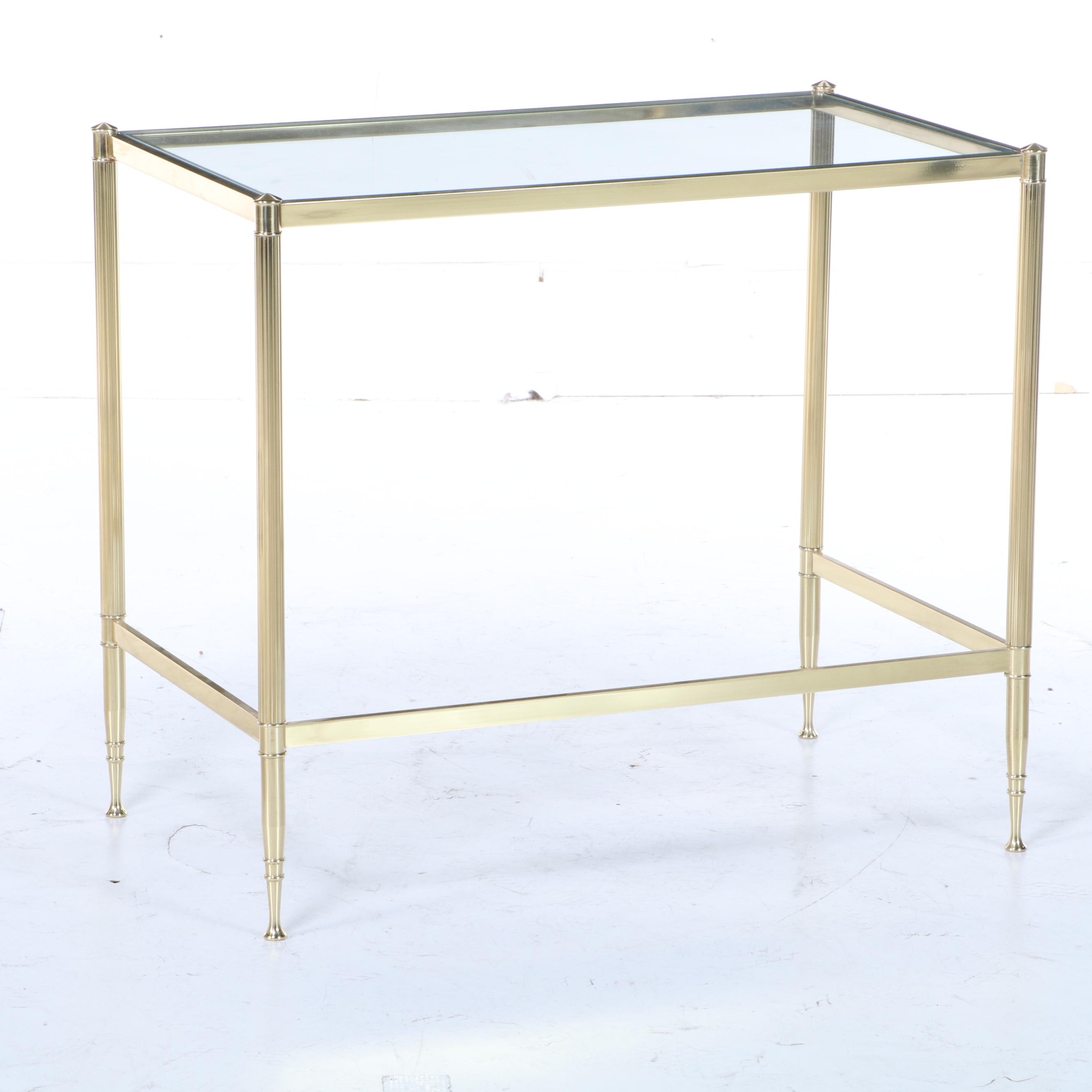 Brass and Glass Nesting Tables
