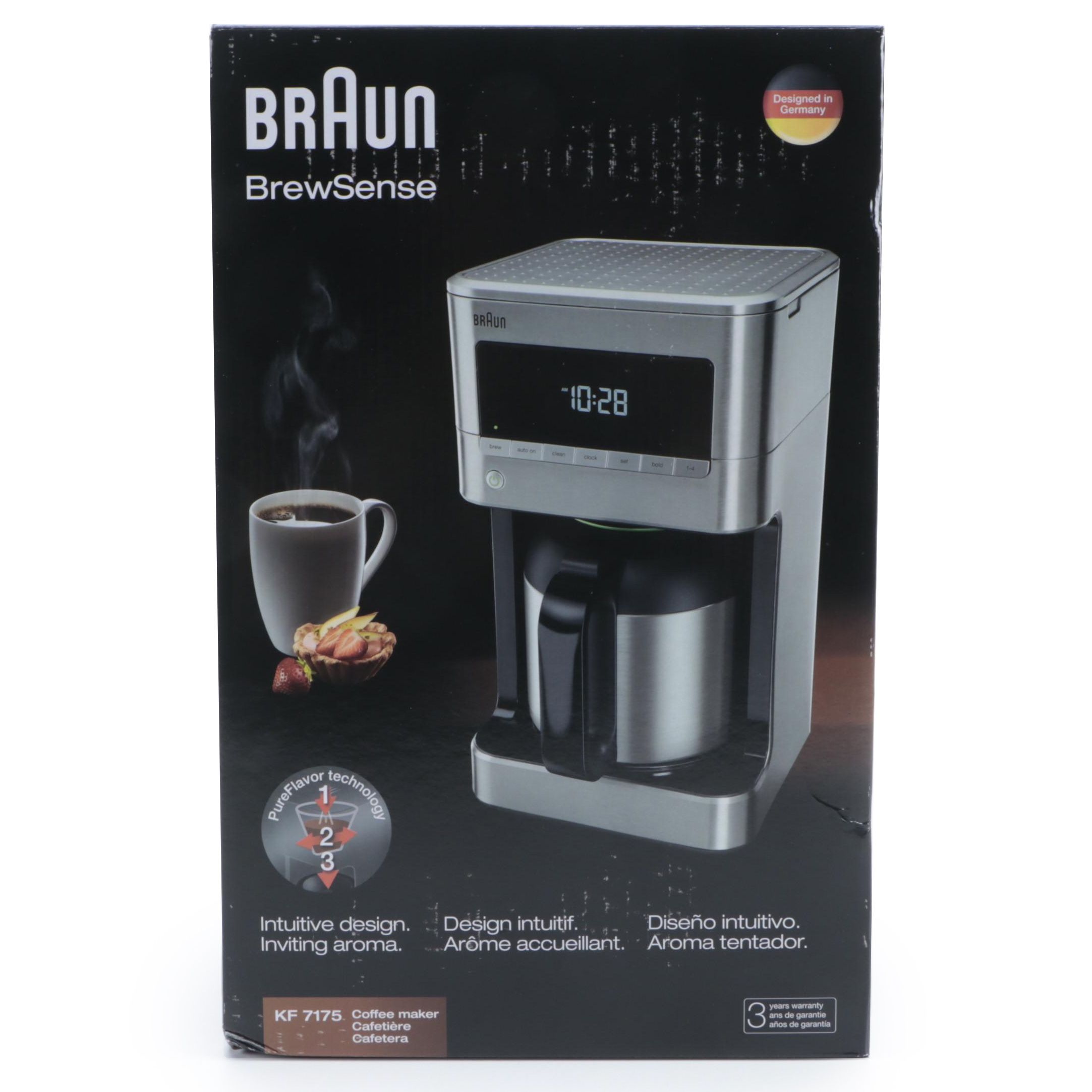 Braun BrewSense Ten-Cup Drip Coffee Maker with Thermal Carafe