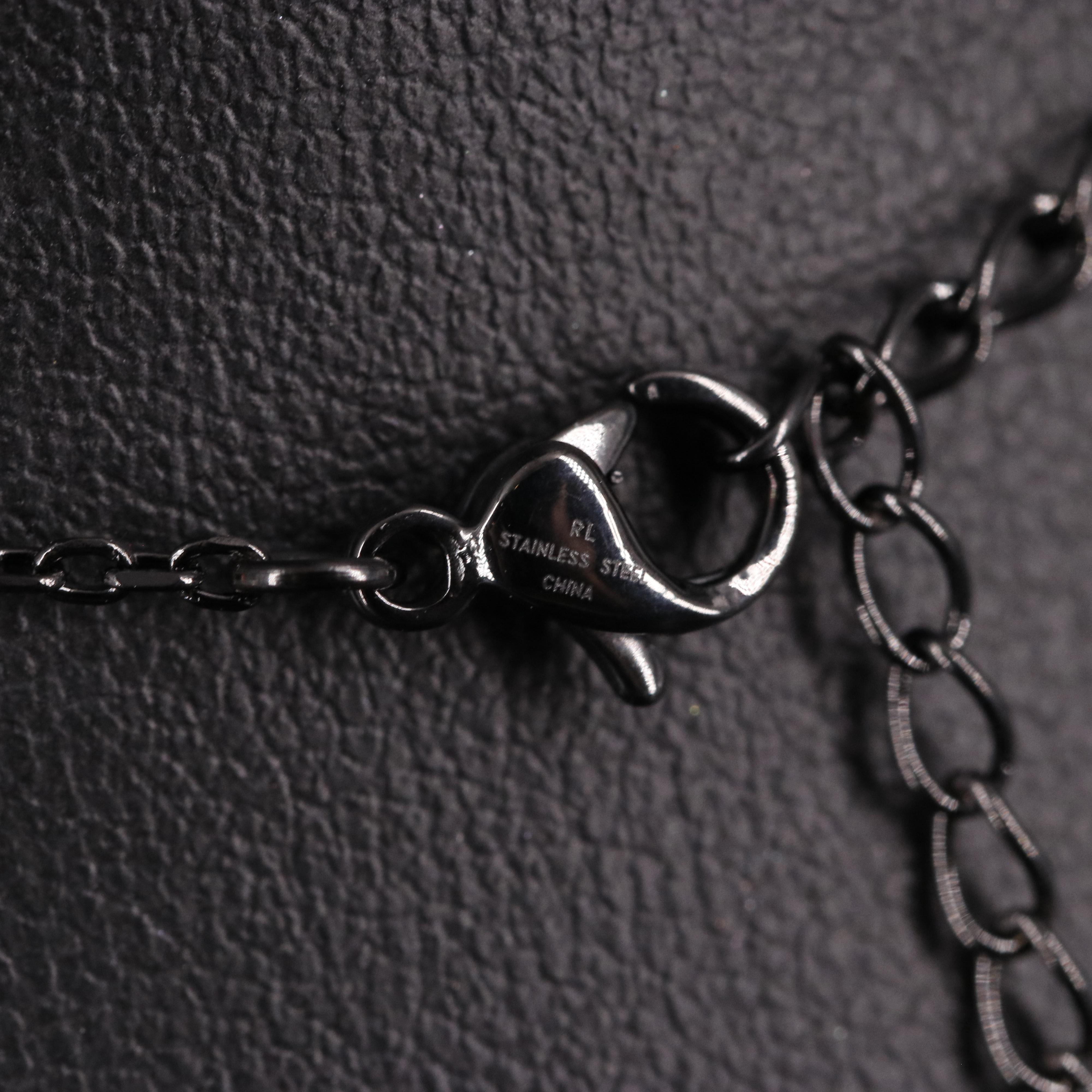 10K Multicolor Cable Chain Locket Necklace