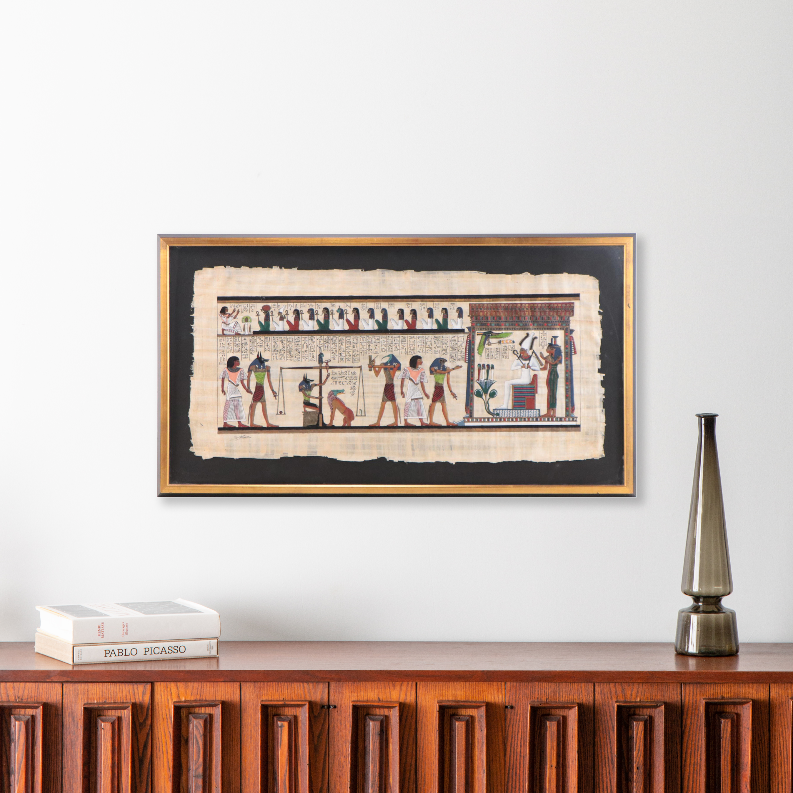 S. Gharib Egyptian Style Mixed Media Painting