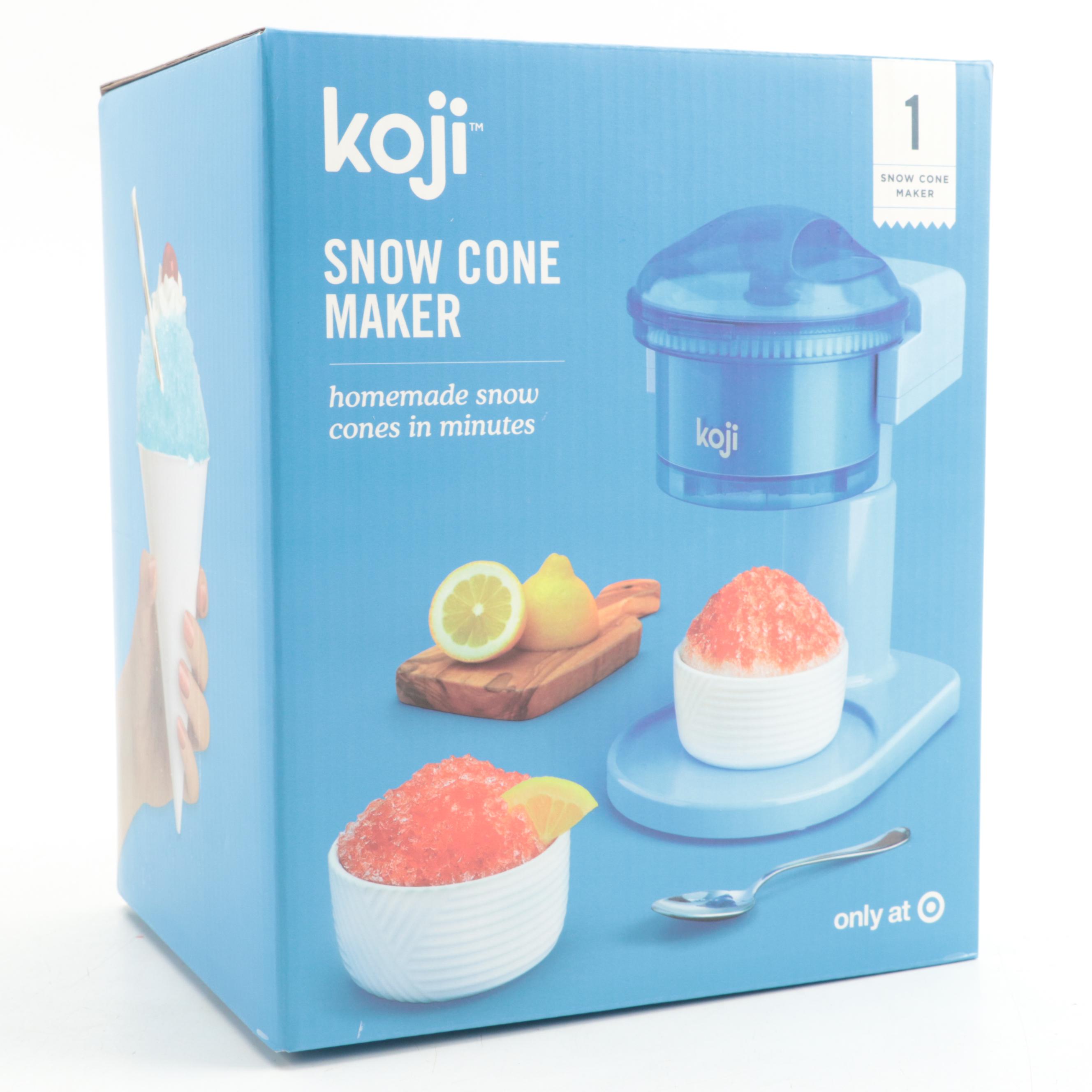 Koji Snow Cone Makers with Paper Cups and Straws
