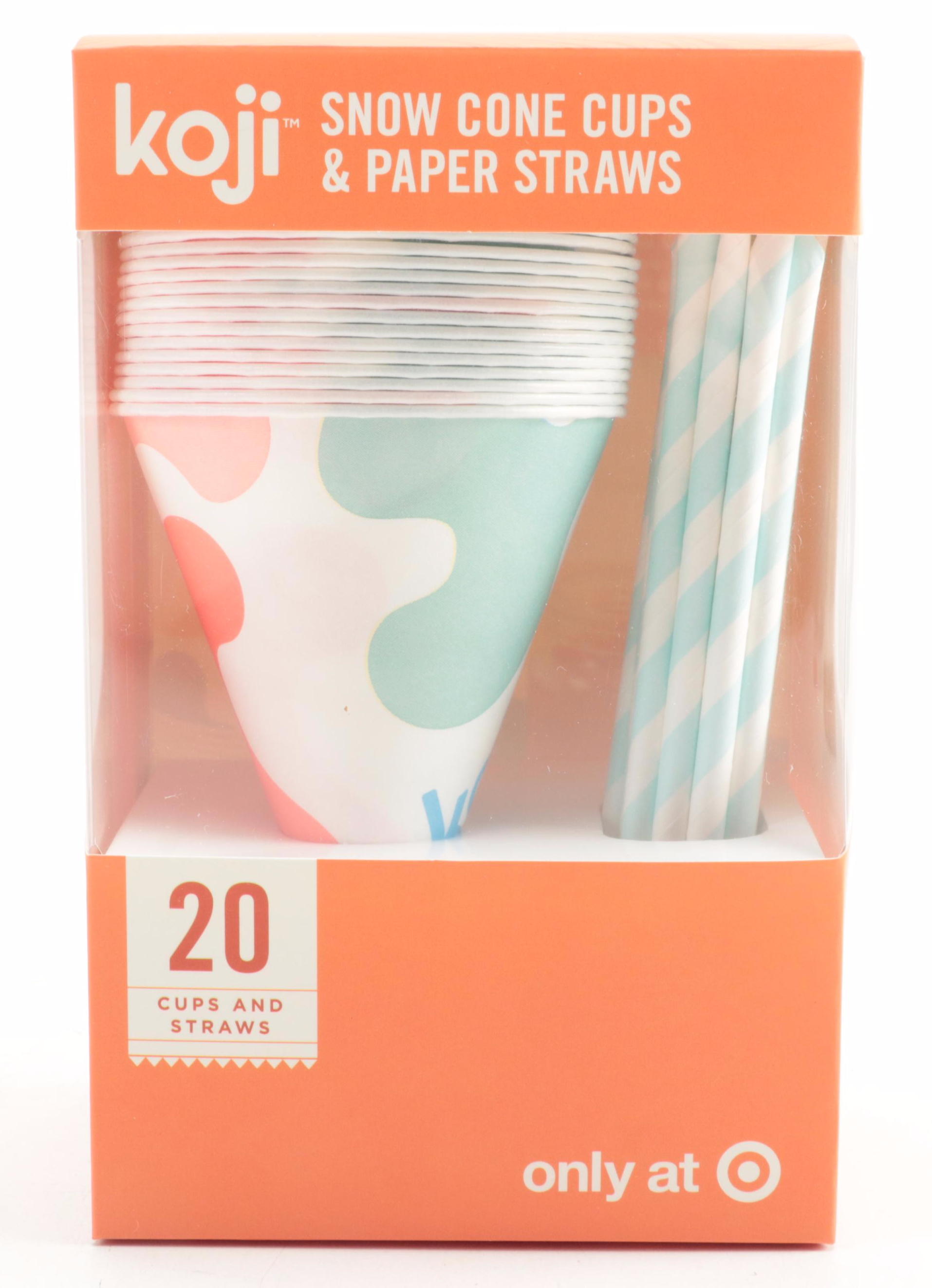 Koji Snow Cone Makers with Paper Cups and Straws