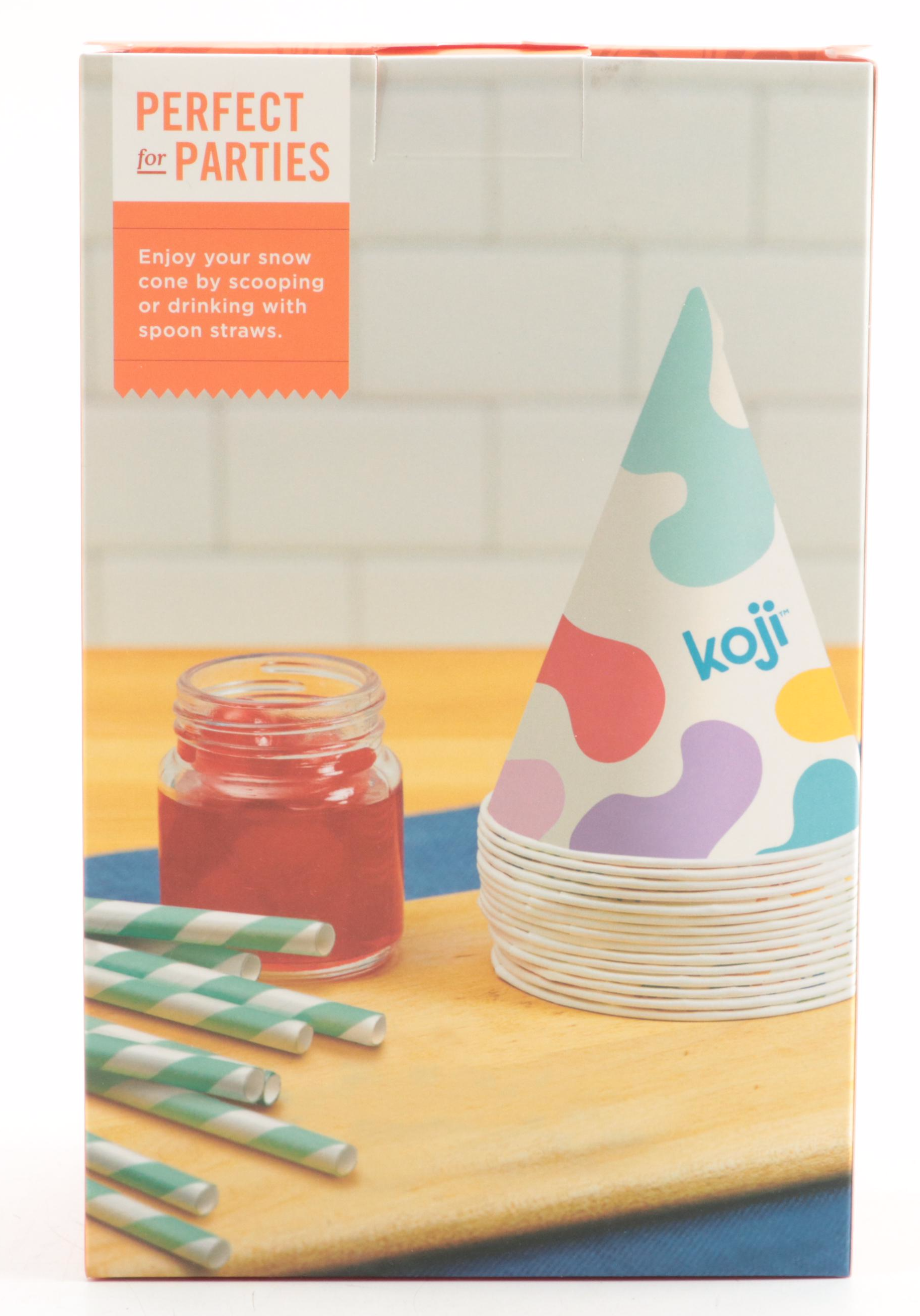 Koji Snow Cone Makers with Paper Cups and Straws