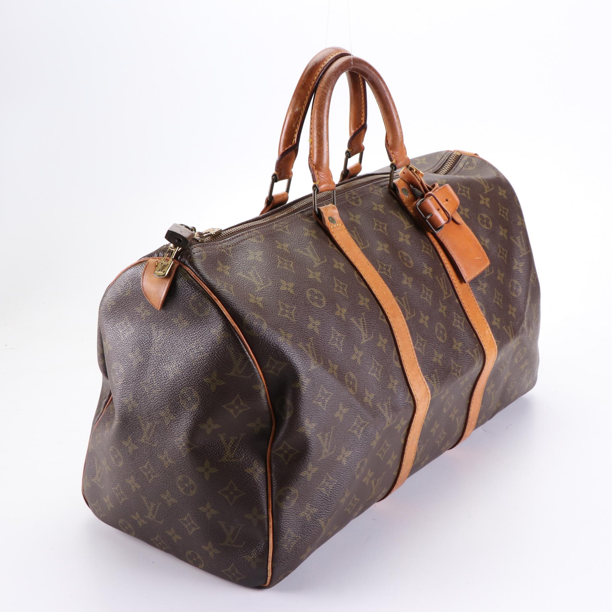 Louis Vuitton Keepall 50 in Monogram Canvas and Vachetta Leather