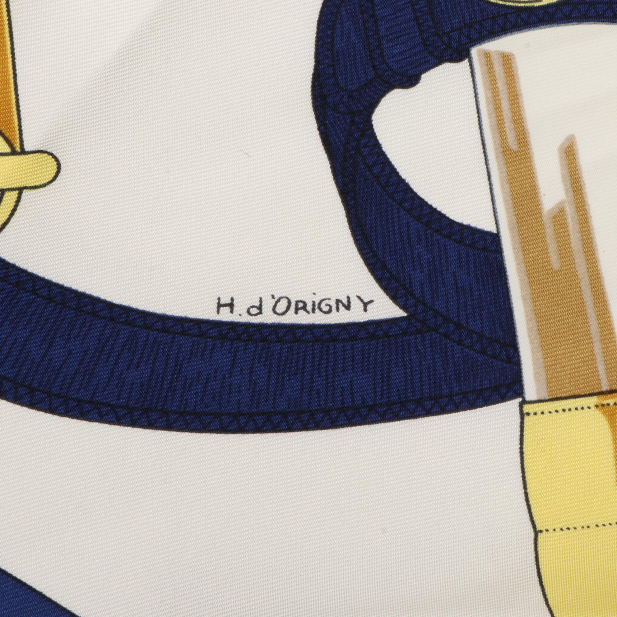 Hermès ''Epron d'Or'' Scarf 90 in Silk Twill with Box