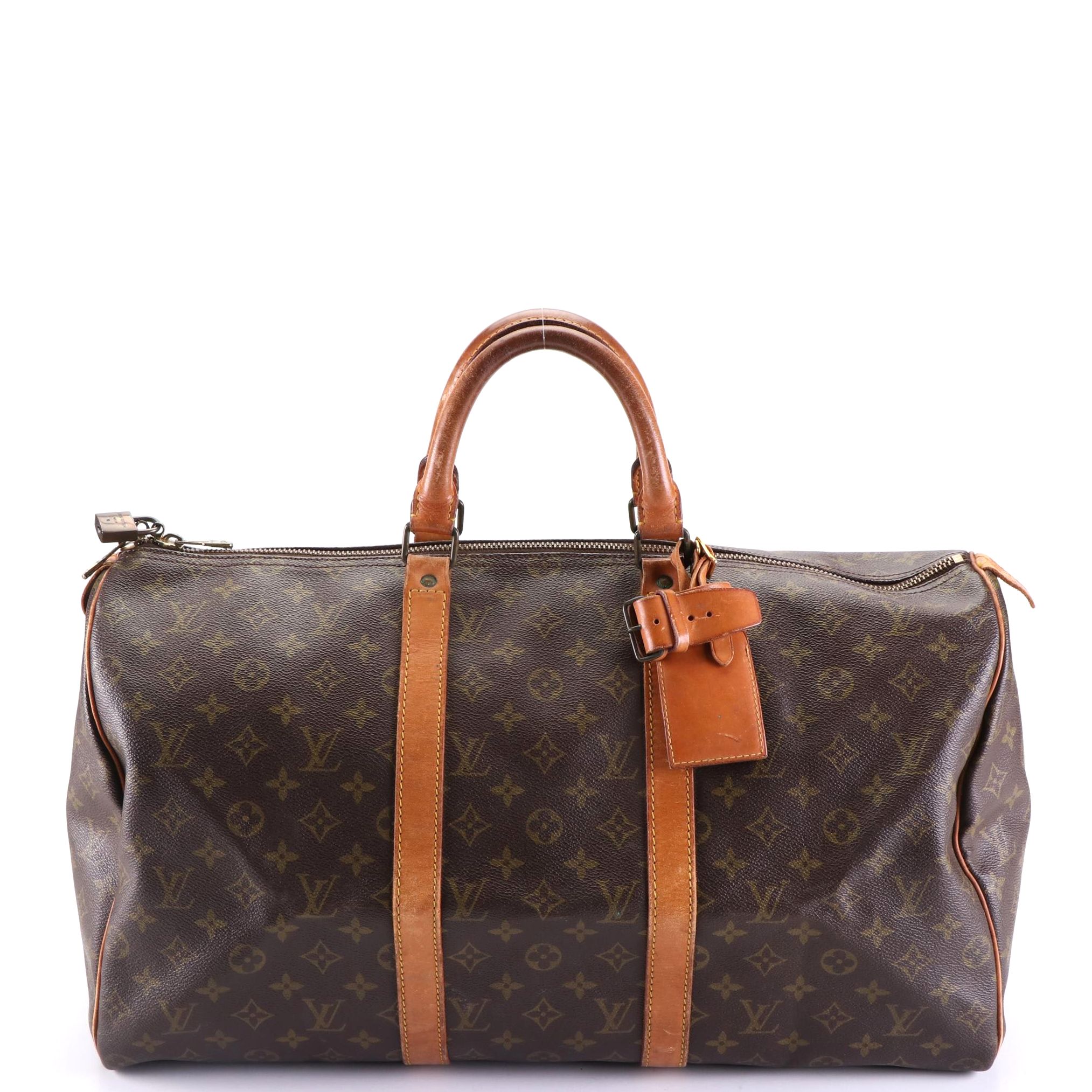 Louis Vuitton Keepall 50 in Monogram Canvas and Vachetta Leather