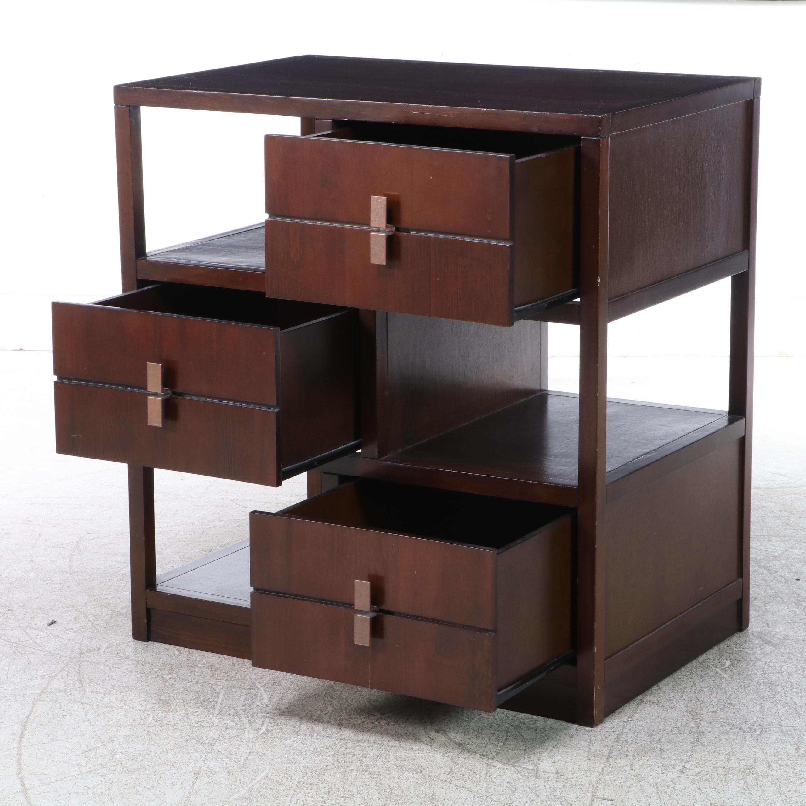 Pier 1 Imports Modernist Style Three-Drawer Side Cabinet