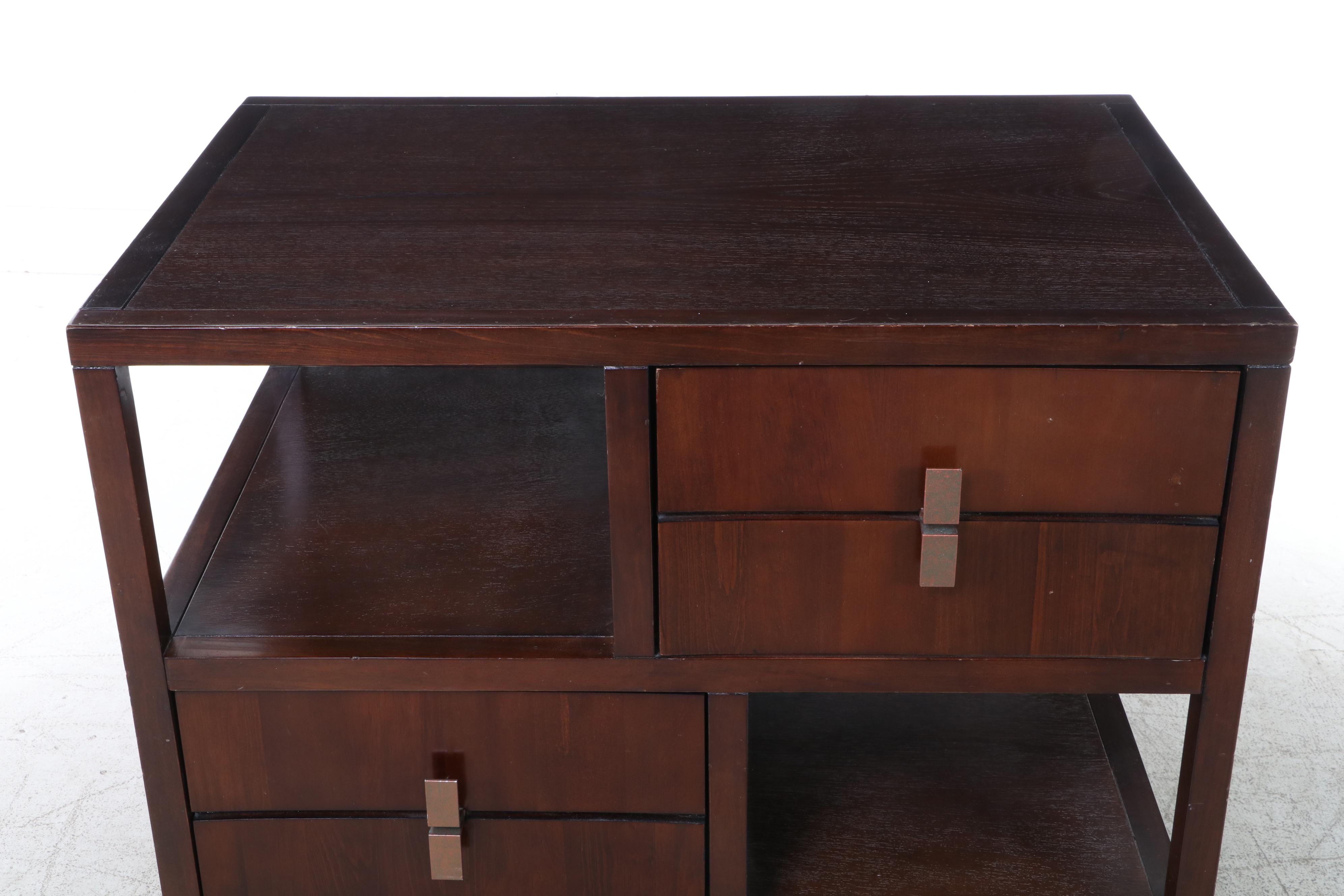 Pier 1 Imports Modernist Style Three-Drawer Side Cabinet