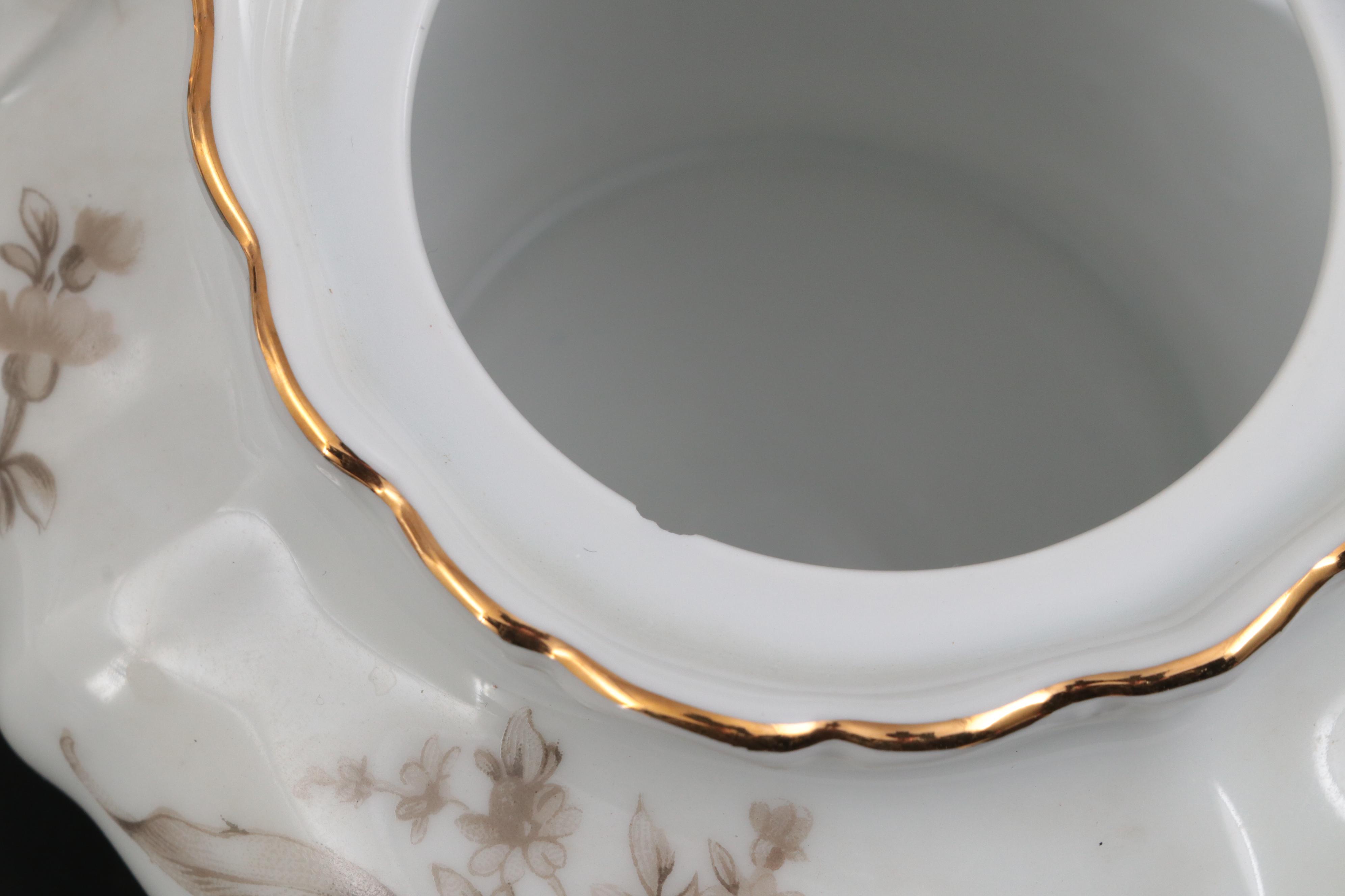 Johann Haviland "Sepia Rose" Porcelain Dinnerware, Late 20th Century