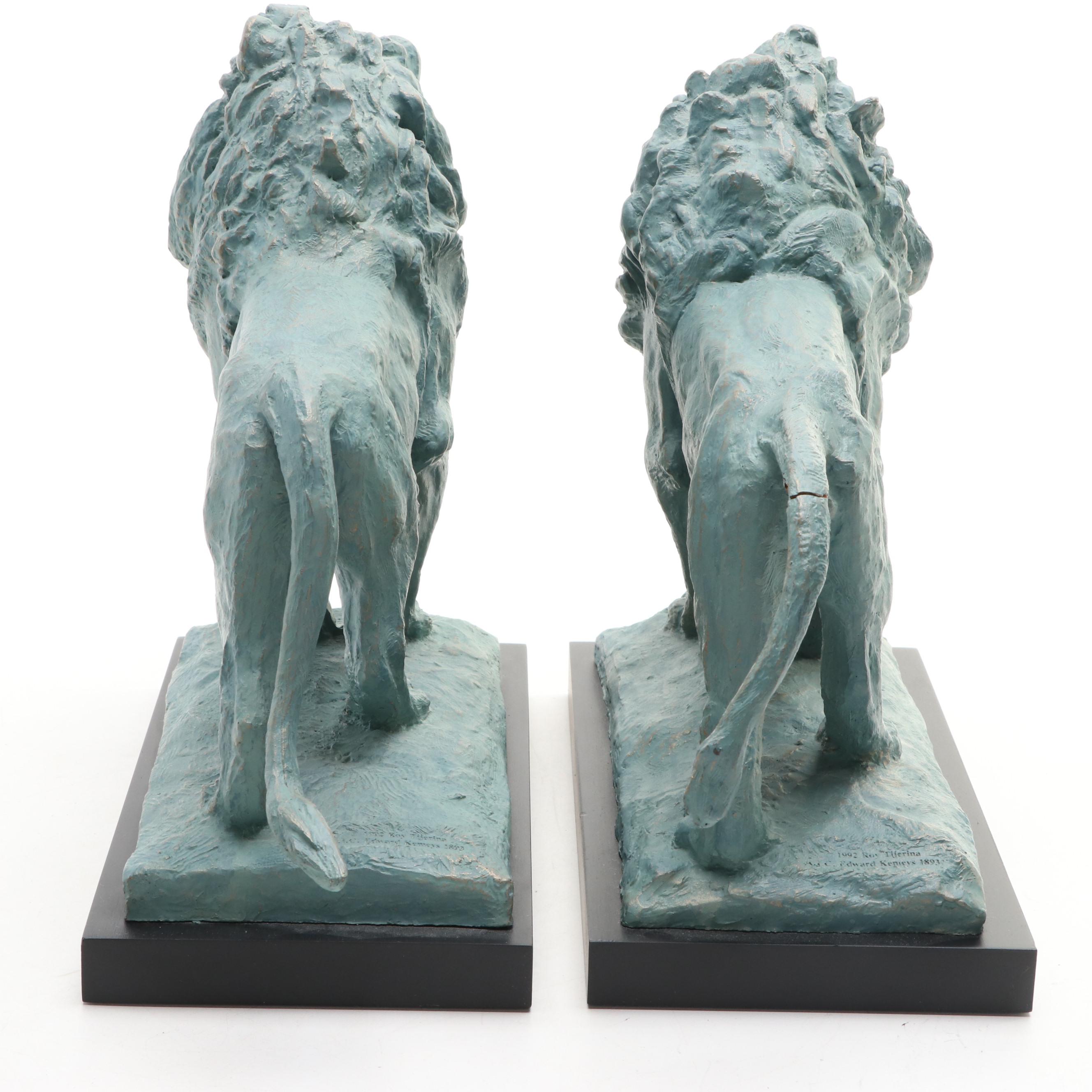 Pair of Bookends in the Style of Edward Kemeys’ Lions, Art Institute of Chicago