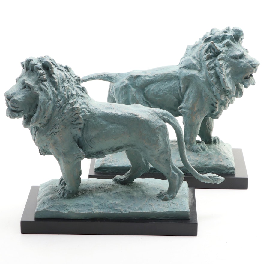 Pair of Bookends in the Style of Edward Kemeys’ Lions, Art Institute of Chicago