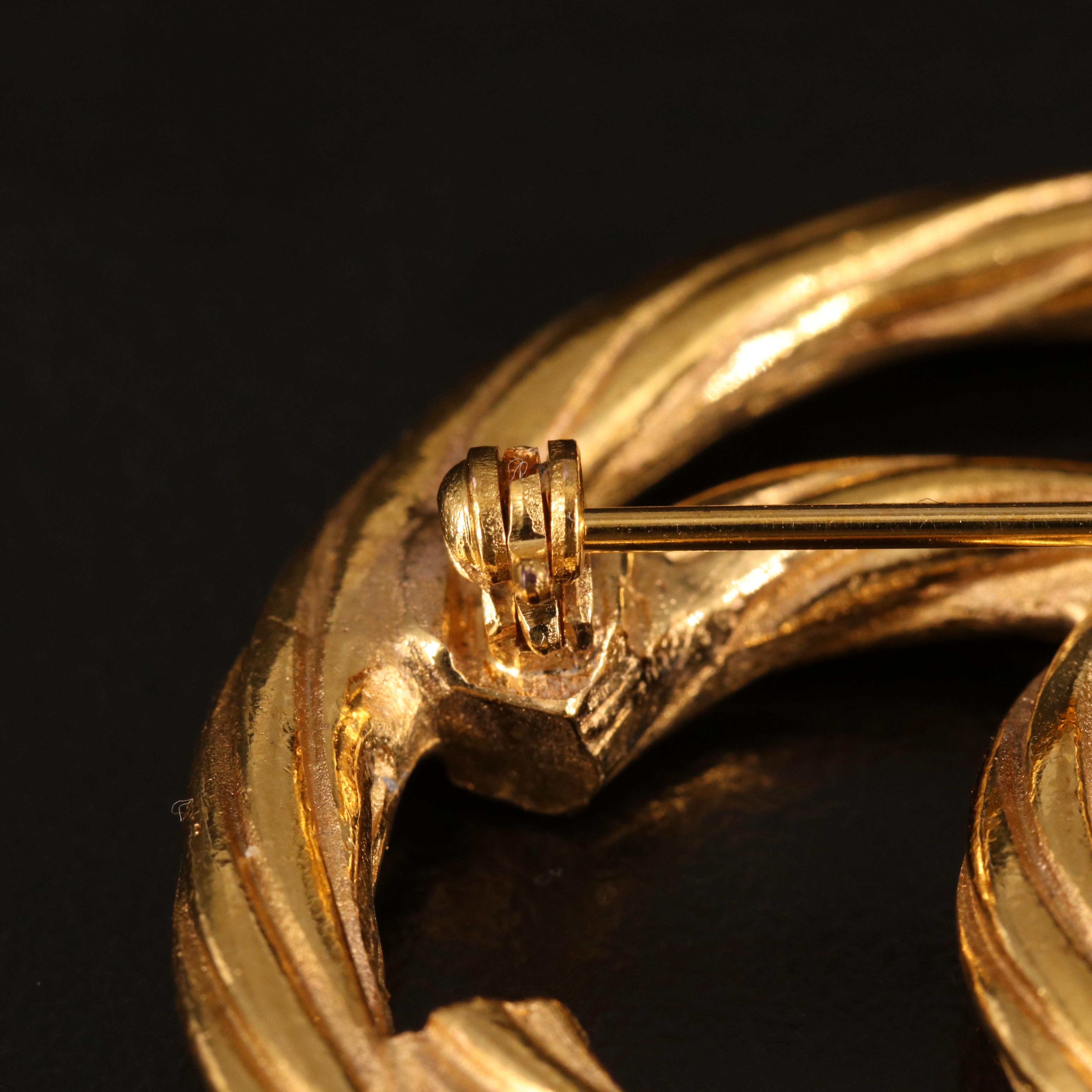 Vintage Chanel Logo Circle Brooch