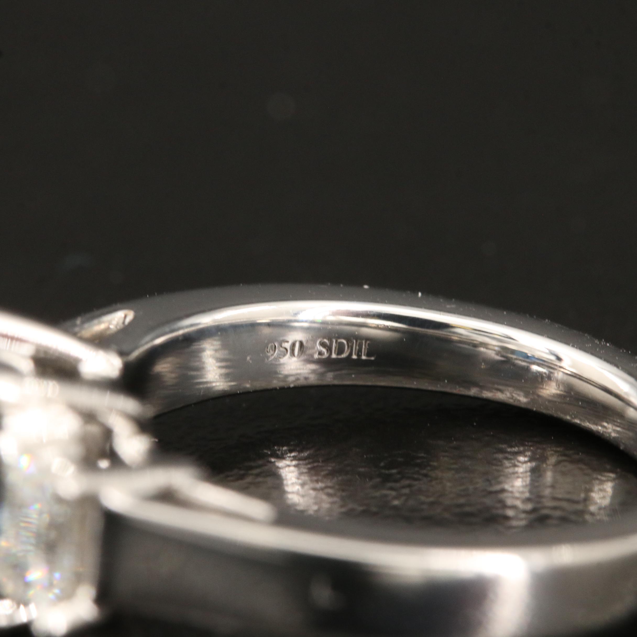 Marchesa Platinum 1.18 CT Sapphire and Diamond Ring