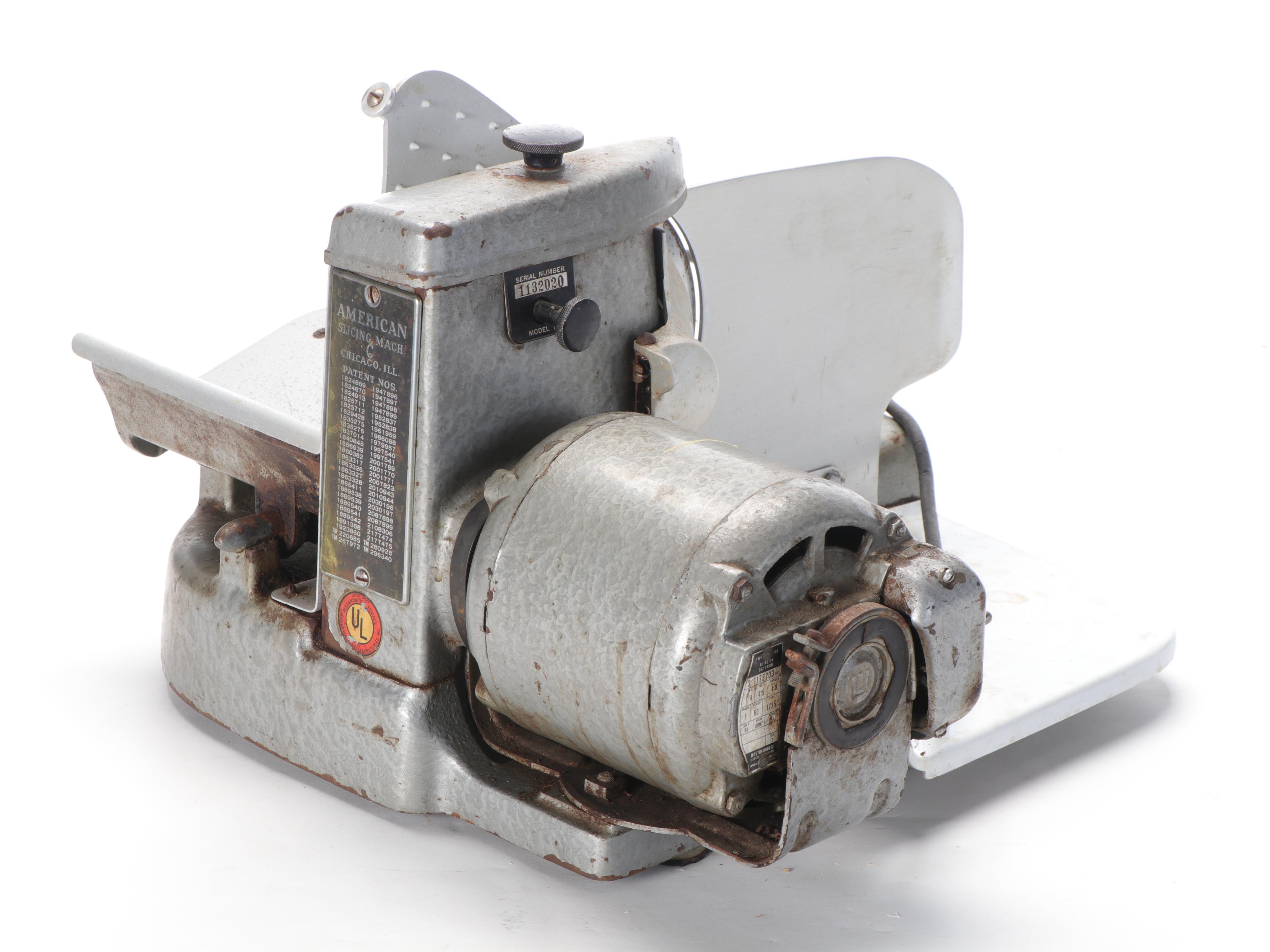 American Slicing Machine Co. Meat Slicer, Mid-20th Century