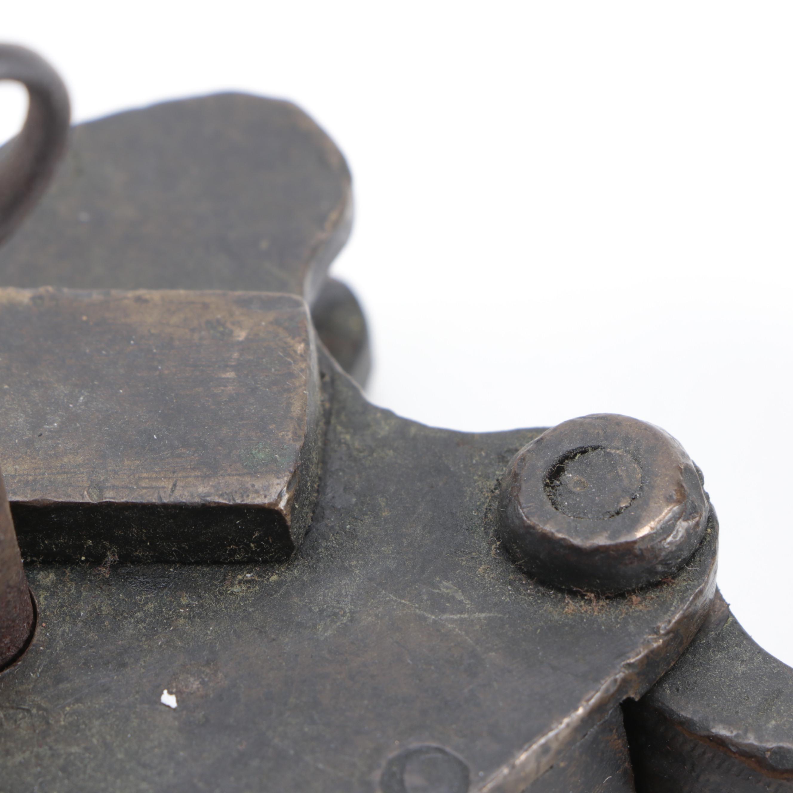 Southern Pacific Railroad Company Metal Padlock with Key, Early 20th Century