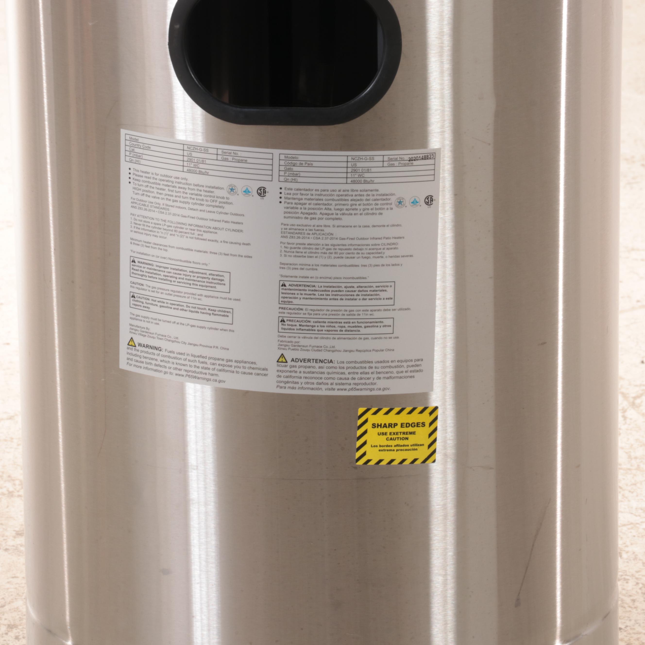 Hampton Bay "NCZH-G-SS" 48000 BTU Stainless Steel Patio Heater