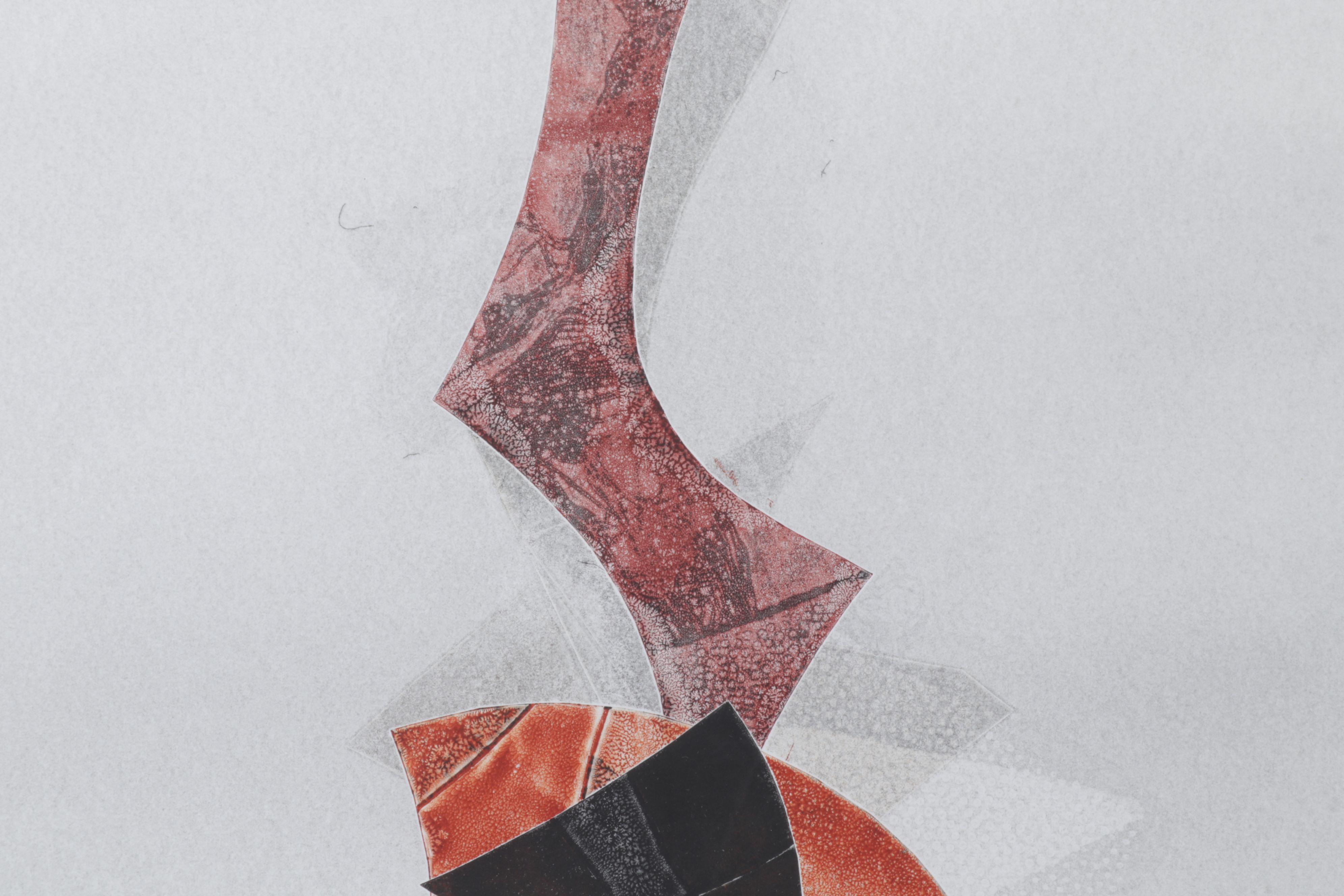 László Dús Abstract Etching With Aquatint, 1977