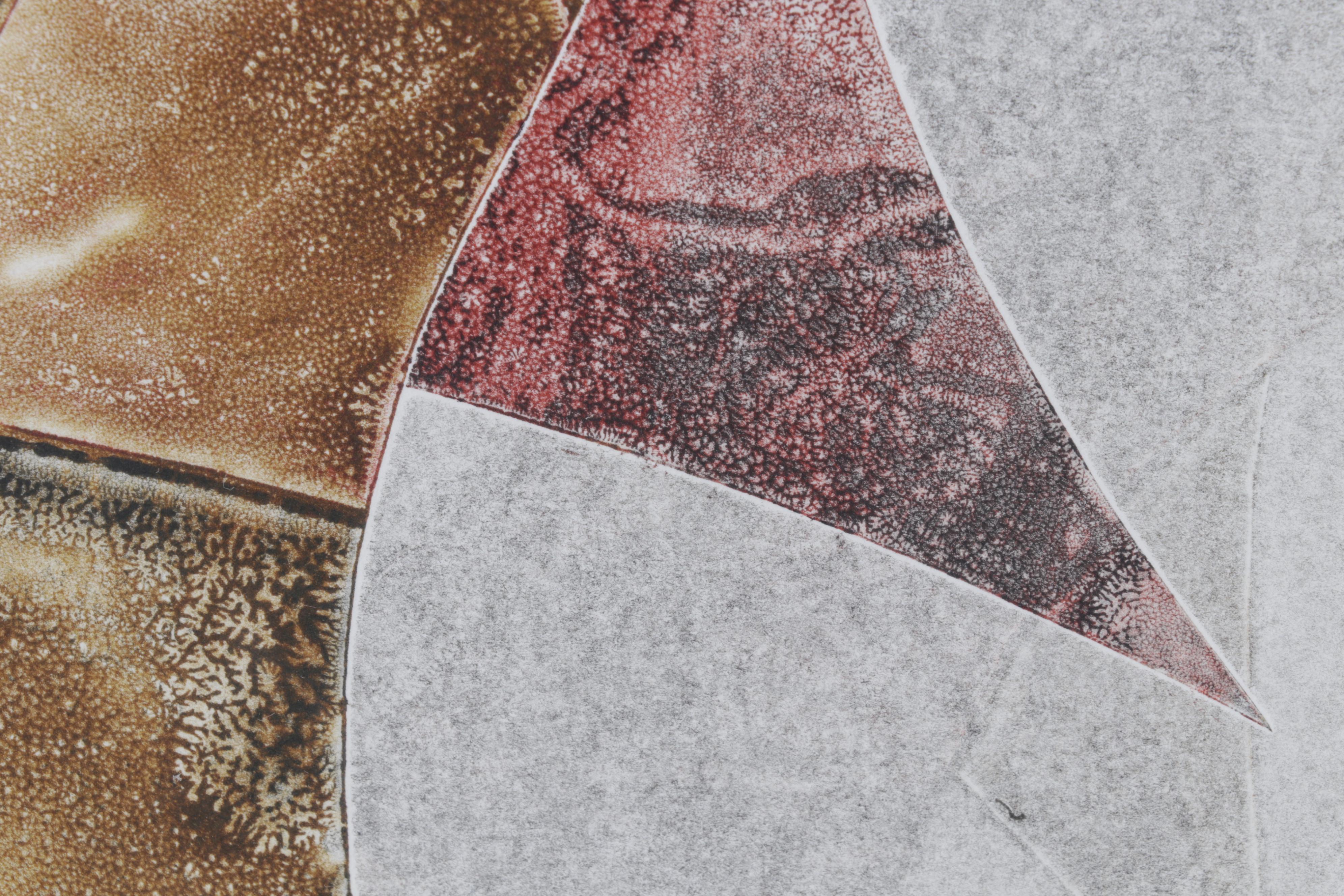 László Dús Abstract Etching With Aquatint, 1977