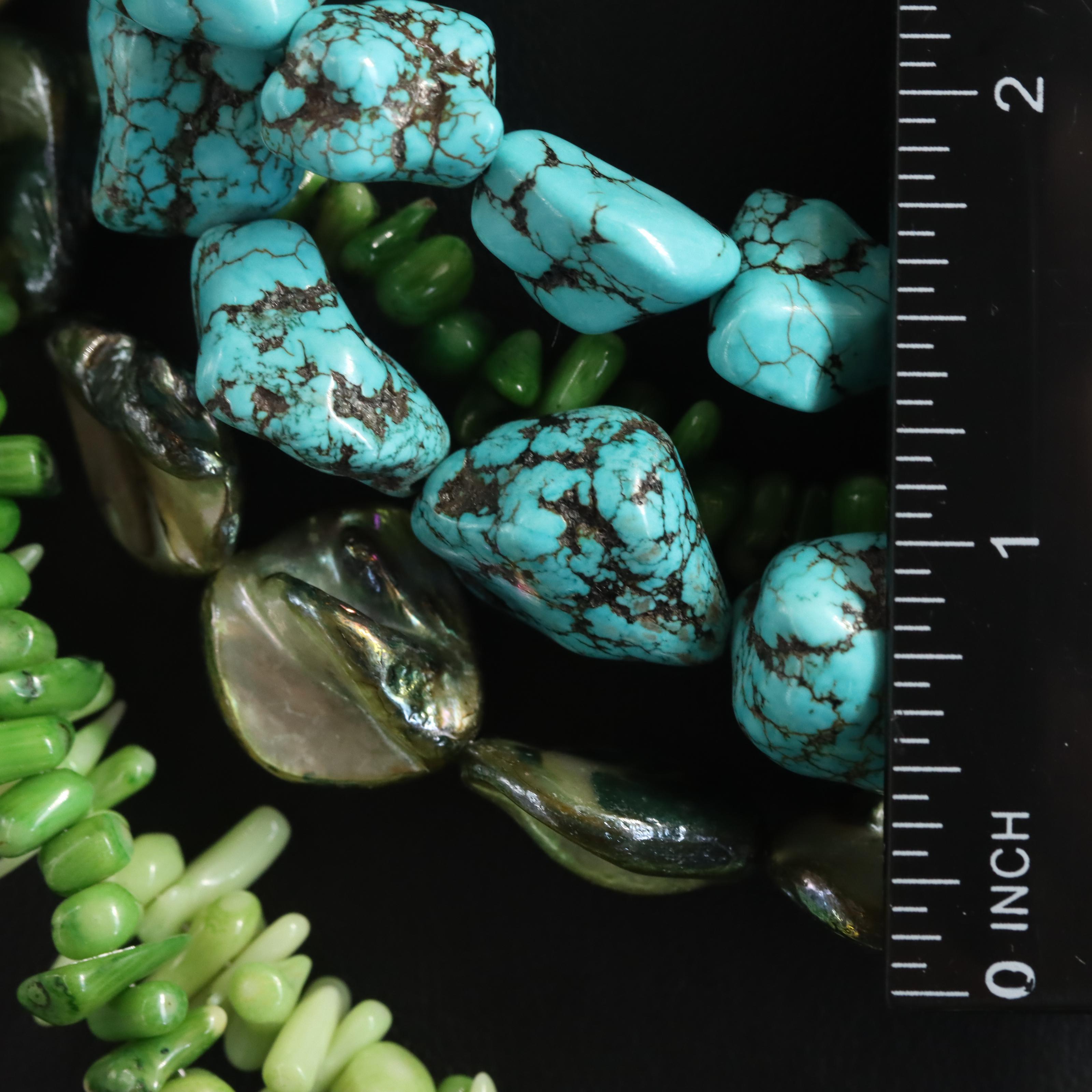 Sterling Coral, Shell, and Marcasite Necklaces