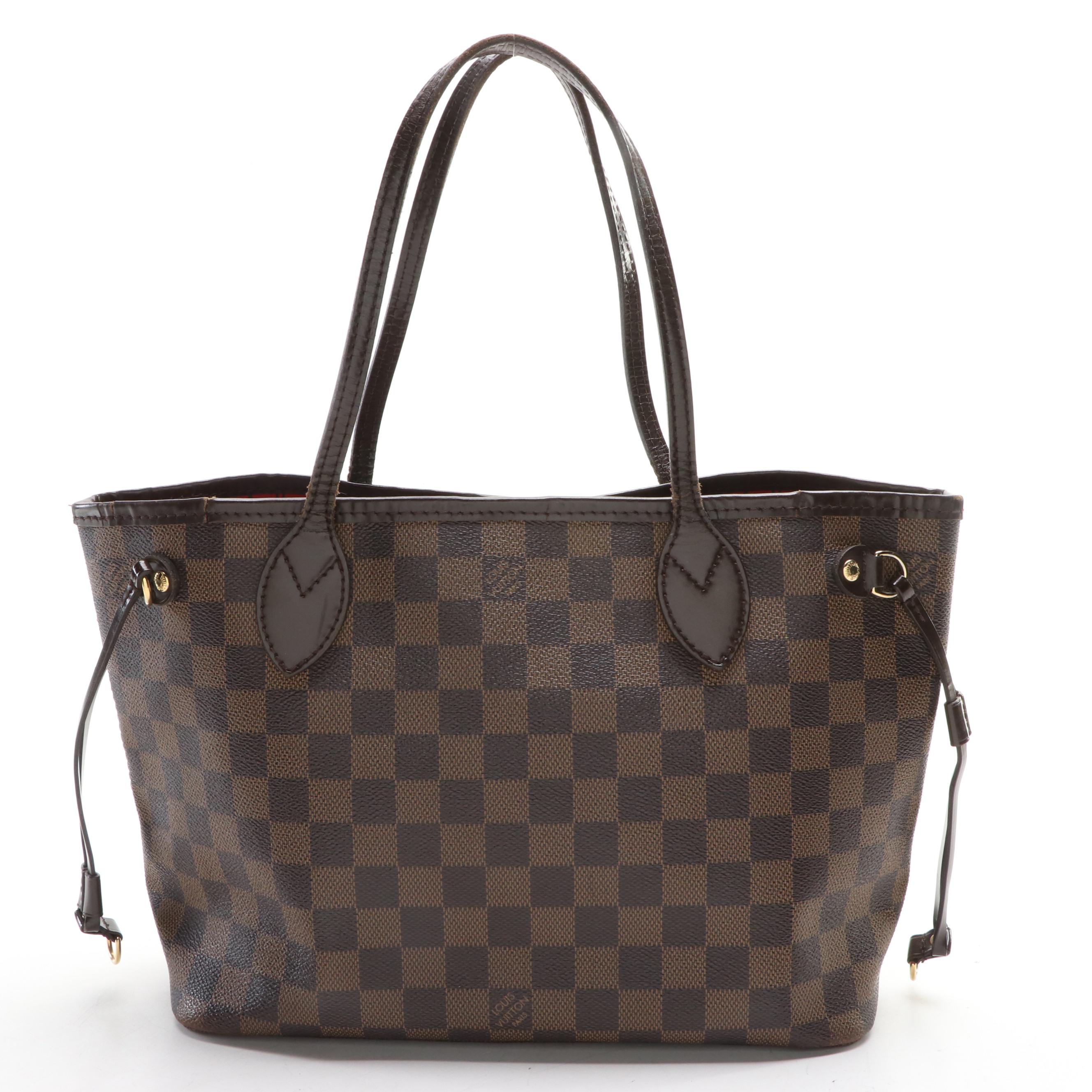 Louis Vuitton Neverfull PM in Damier Ebene Canvas and Leather
