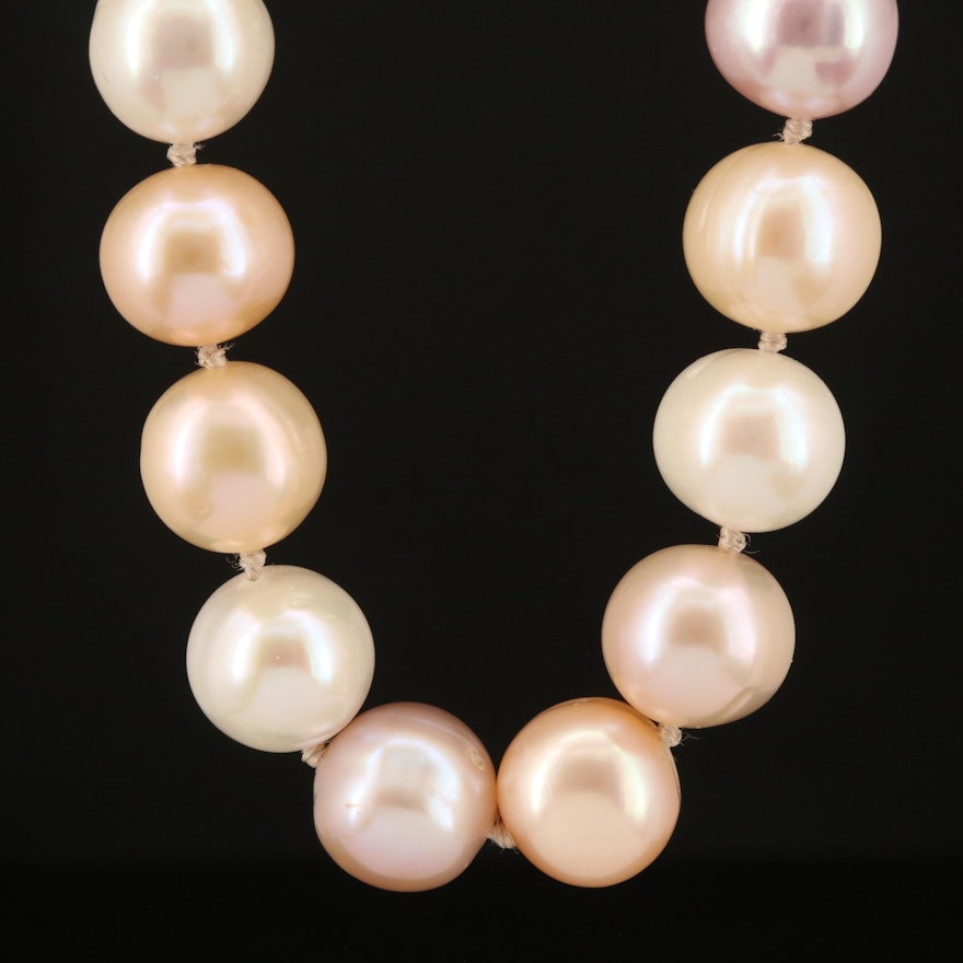 Pearl Necklace with Sterling Clasp