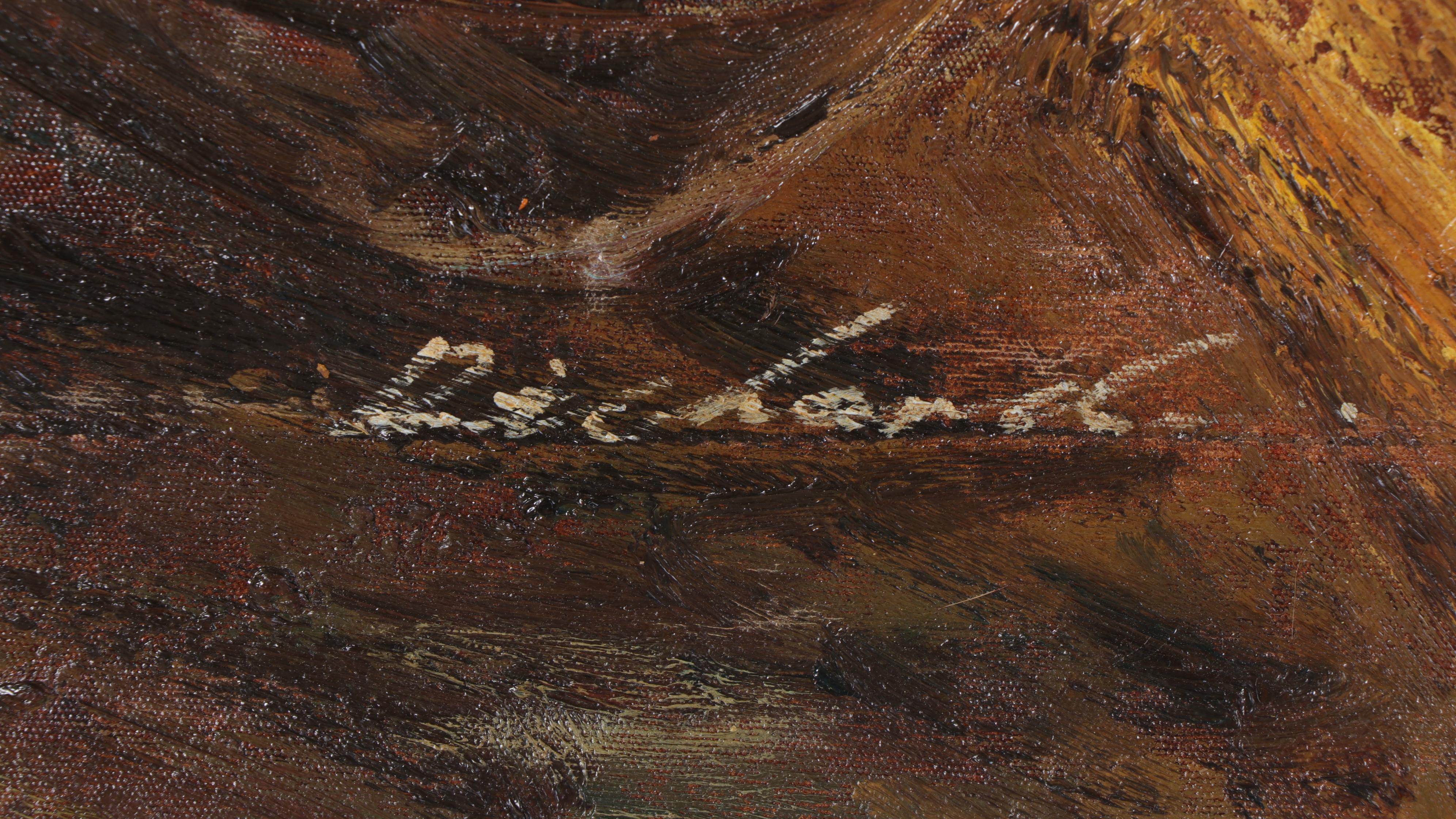 Richard Oil Paintings of European Canal Scenes, Late 20th Century