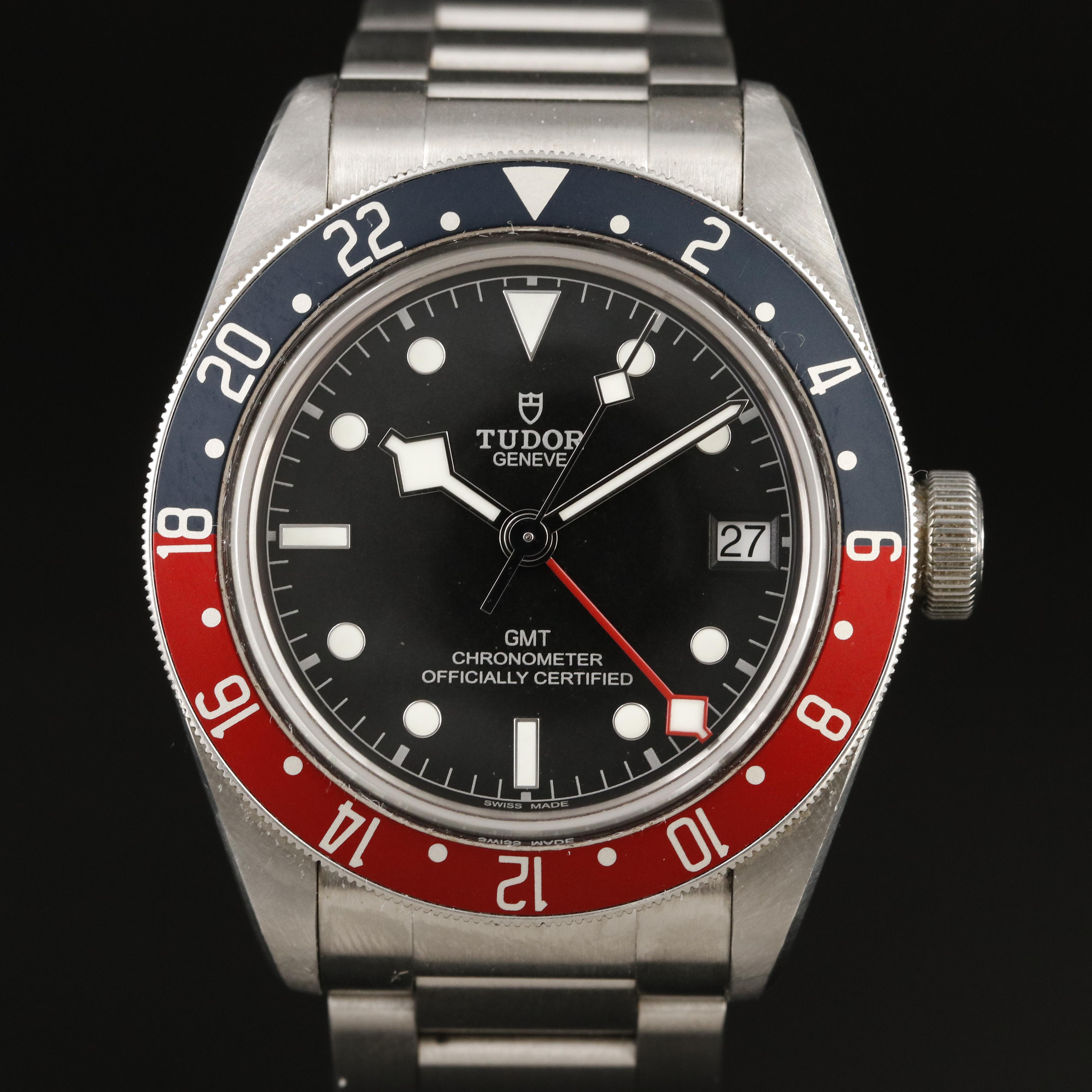 Tudor Heritage Black Bay GMT Stainless Steel Watch