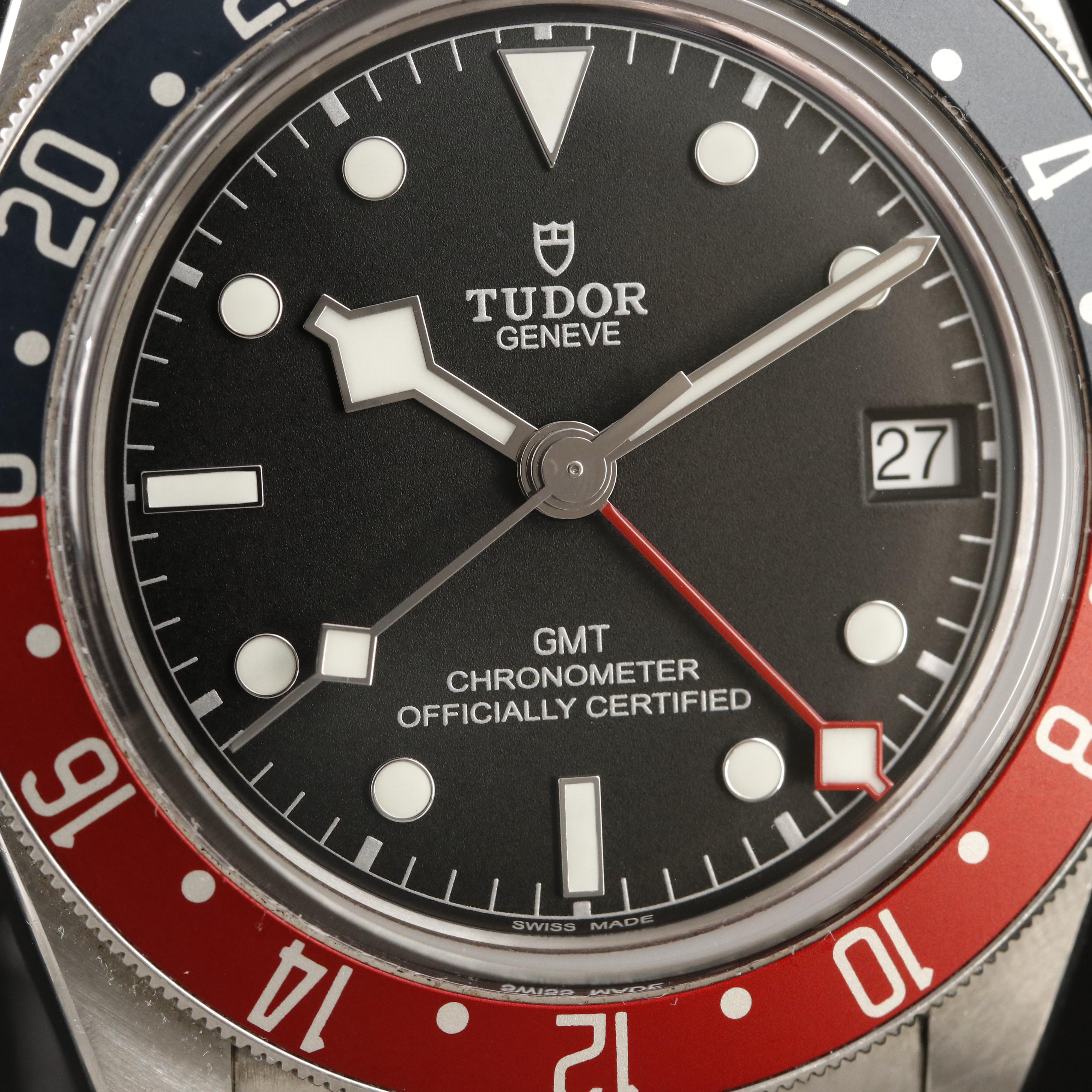 Tudor Heritage Black Bay GMT Stainless Steel Watch