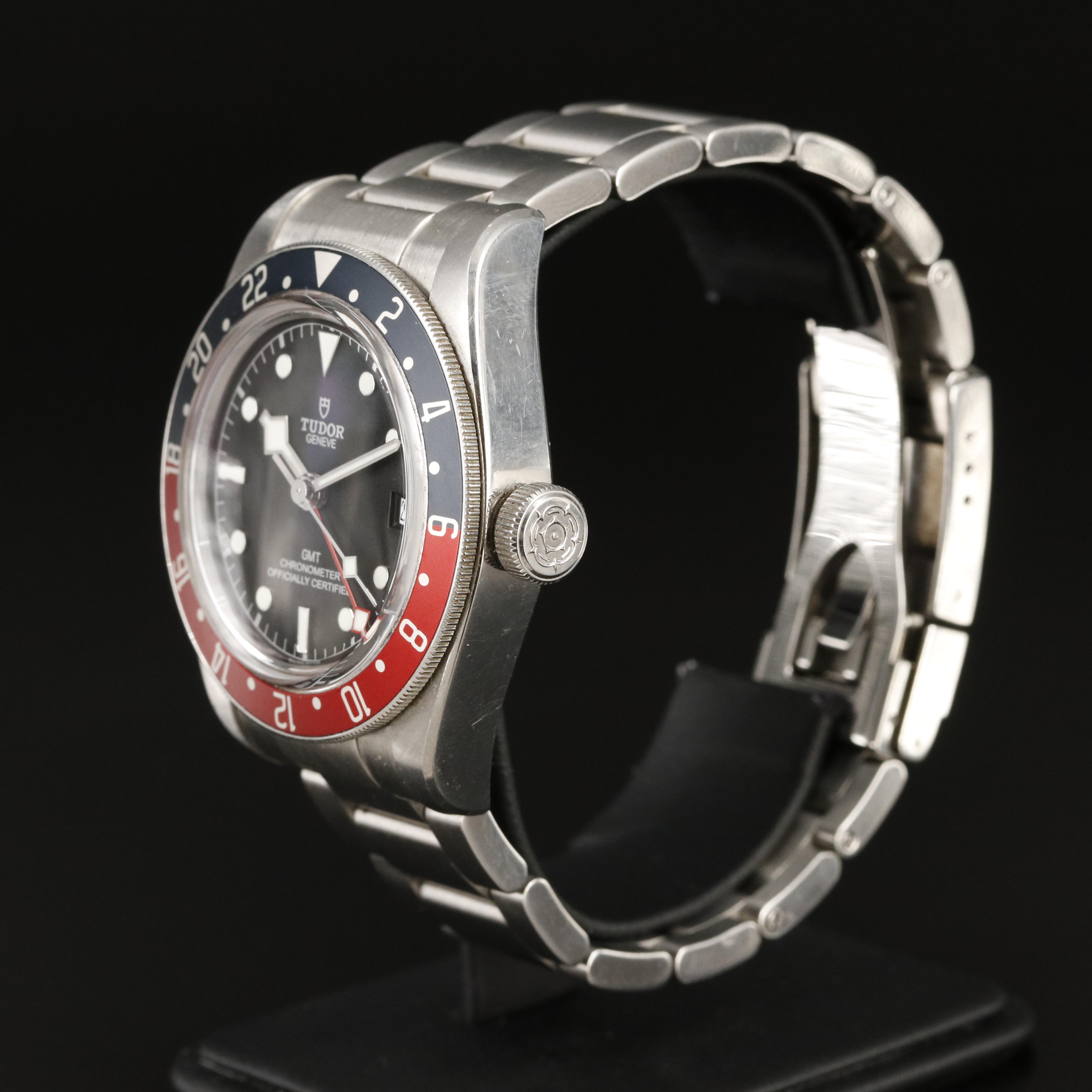 Tudor Heritage Black Bay GMT Stainless Steel Watch