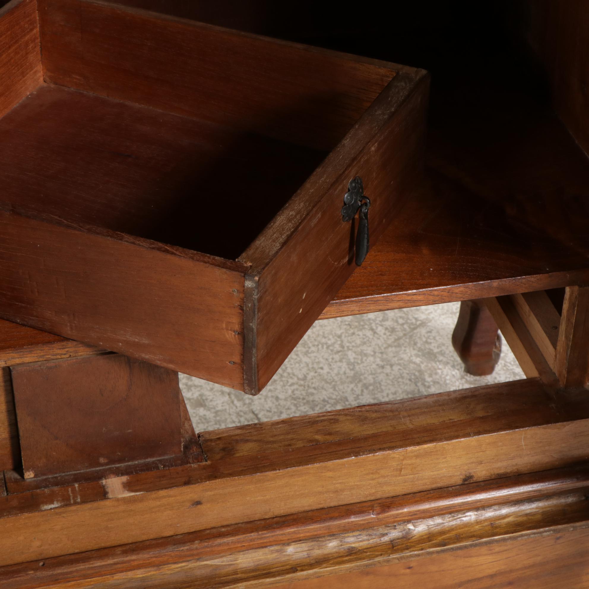 Baroque Style Guatemalan Hardwood Cabinet-on-Stand, Late 20th Century