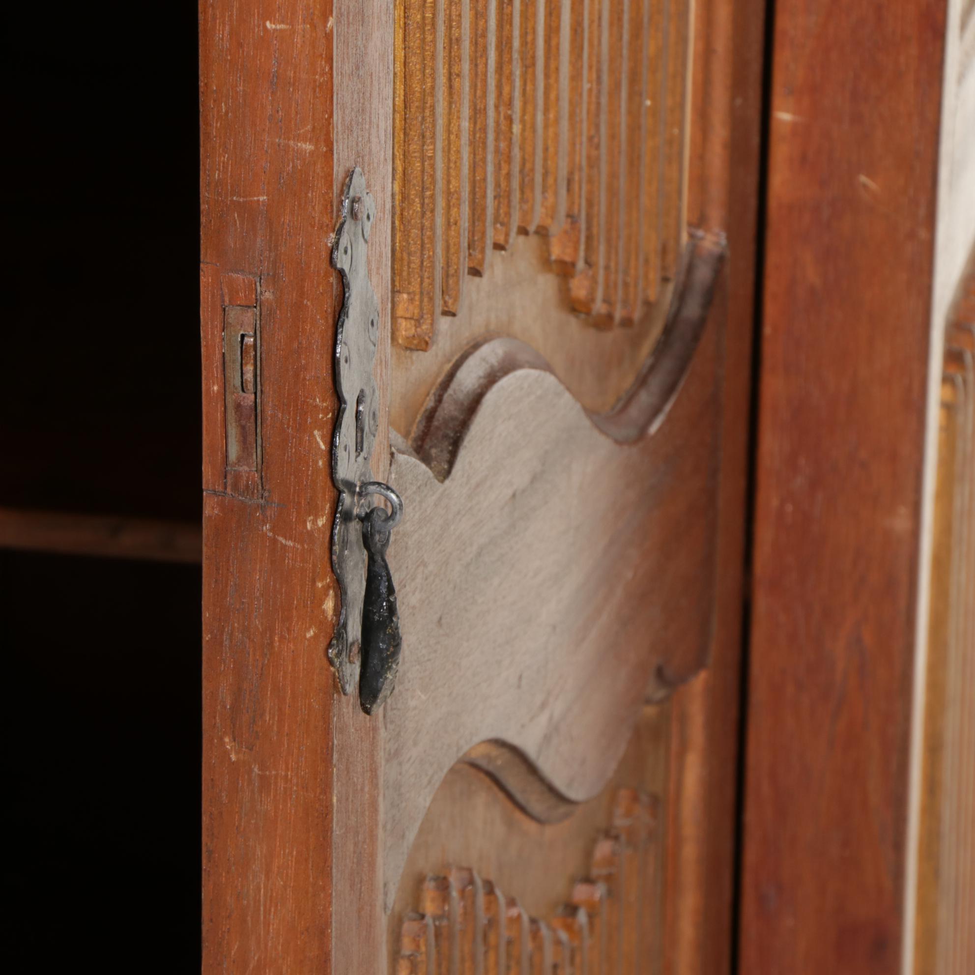 Baroque Style Guatemalan Hardwood Cabinet-on-Stand, Late 20th Century