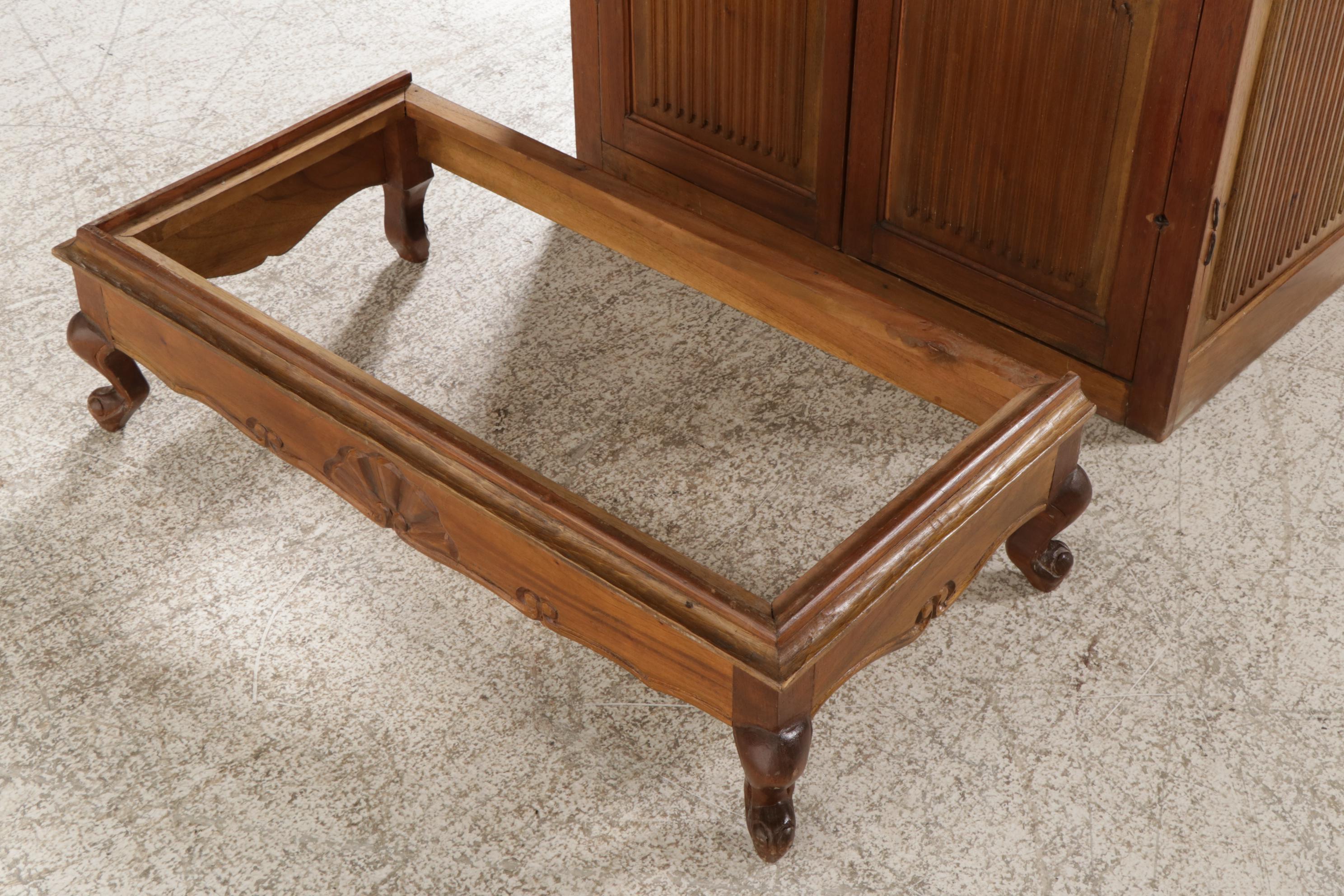 Baroque Style Guatemalan Hardwood Cabinet-on-Stand, Late 20th Century