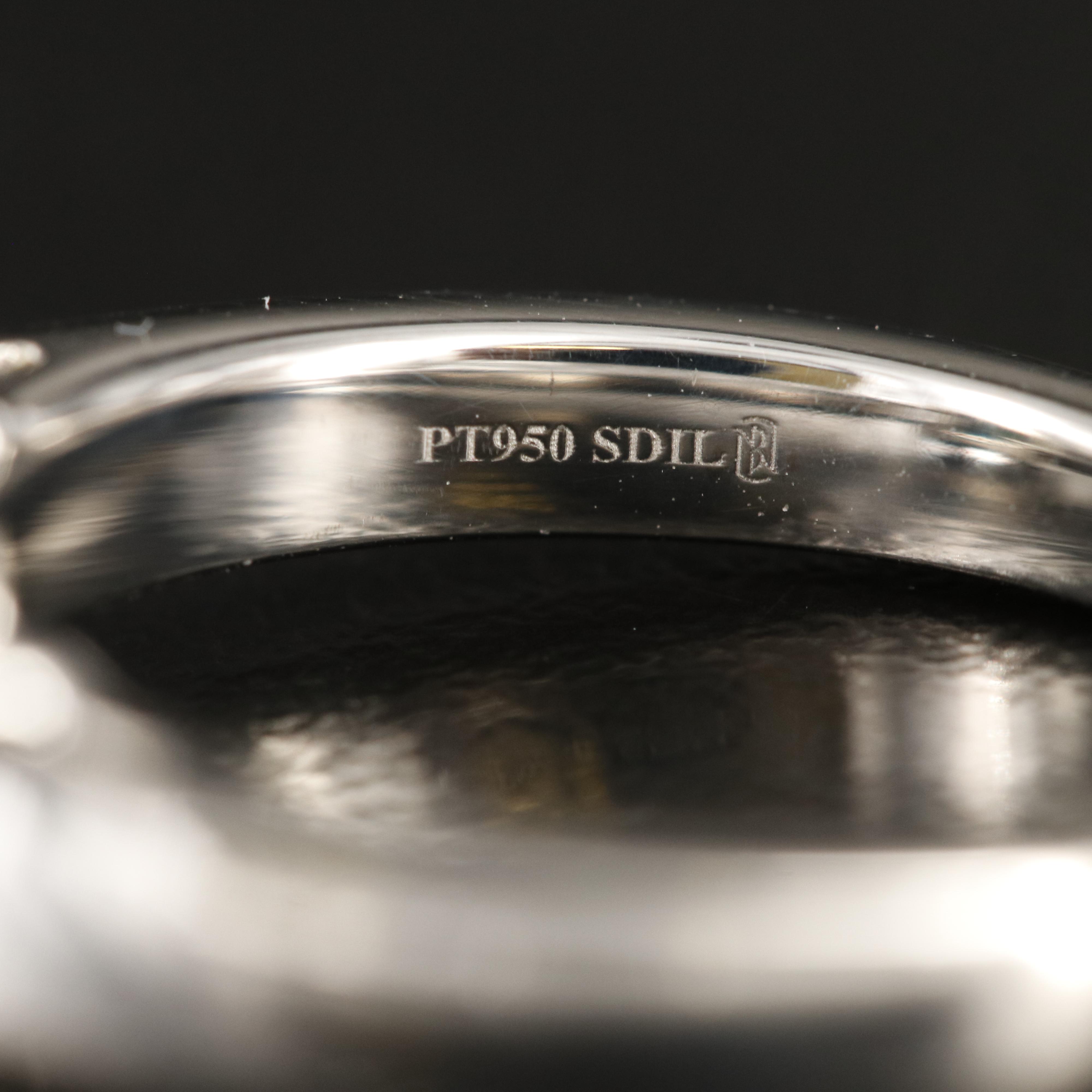 Platinum 1.77 CT Sapphire and Diamond Ring