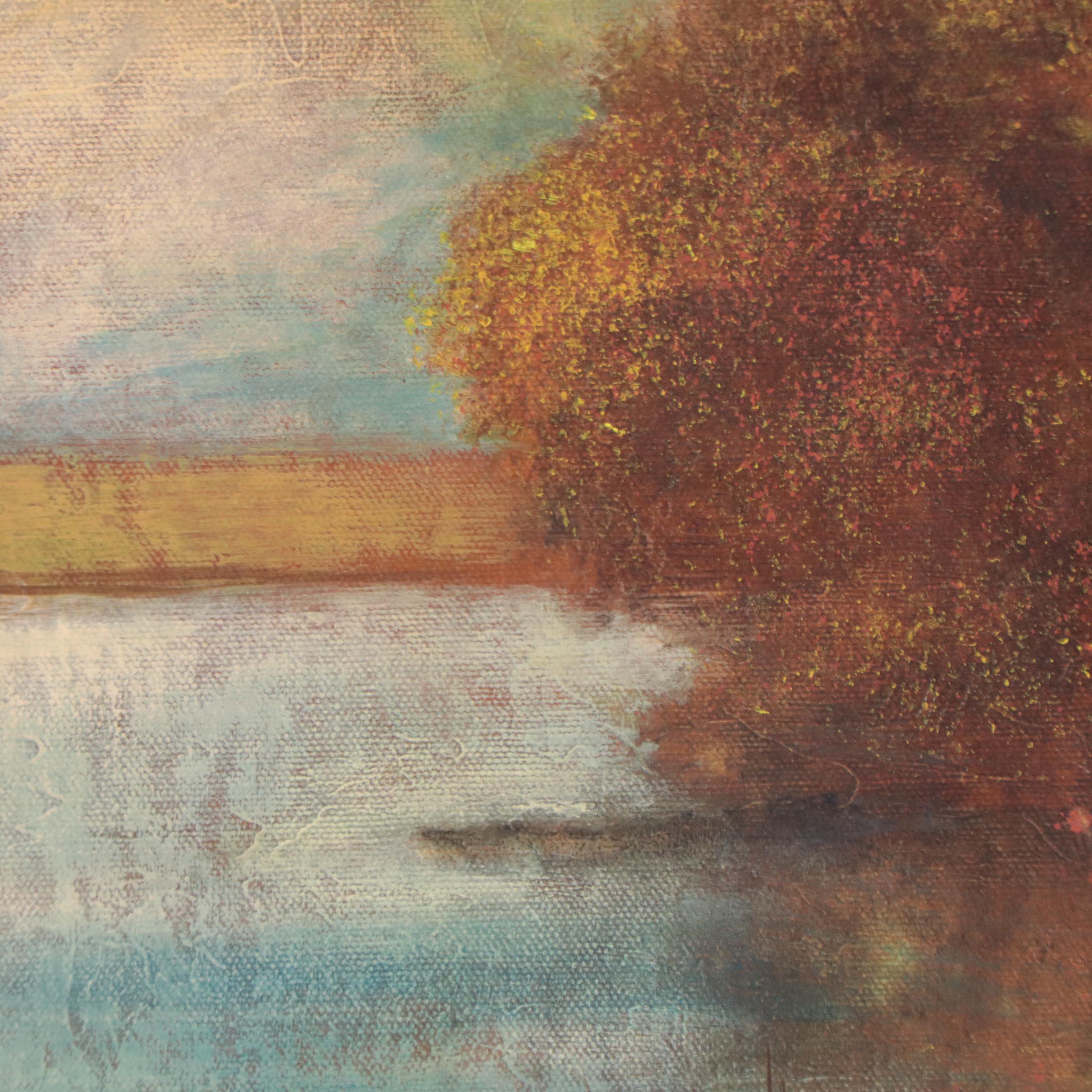 Williams River Landscape Oil Painting