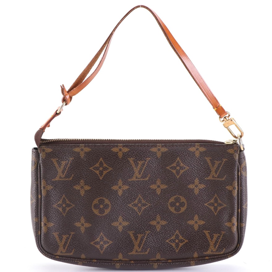 Louis Vuitton Pochette Accessories in Monogram Canvas and Vachetta Leather