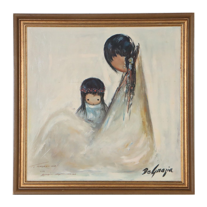 Ettore “Ted” DeGrazia Figural Embellished Photomechanical Print