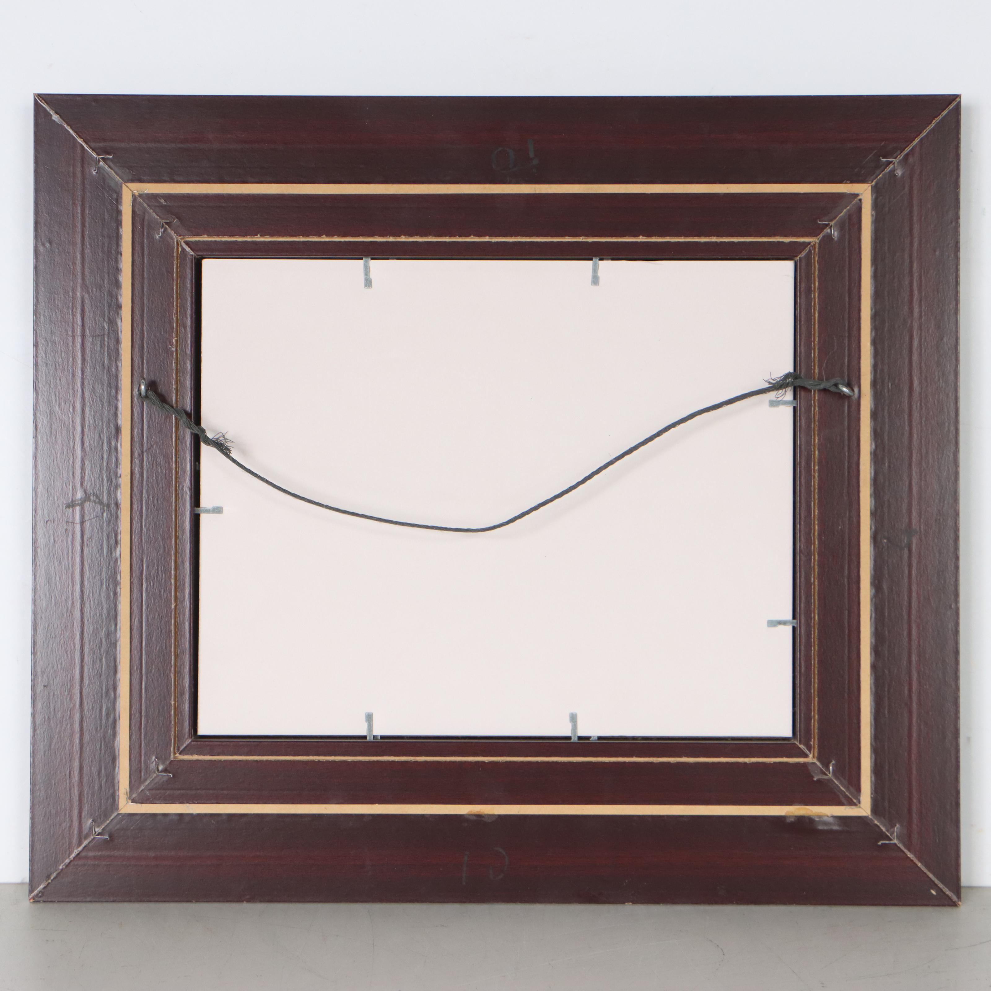 Winter Farm Landscape Oil Painting, 21st Century