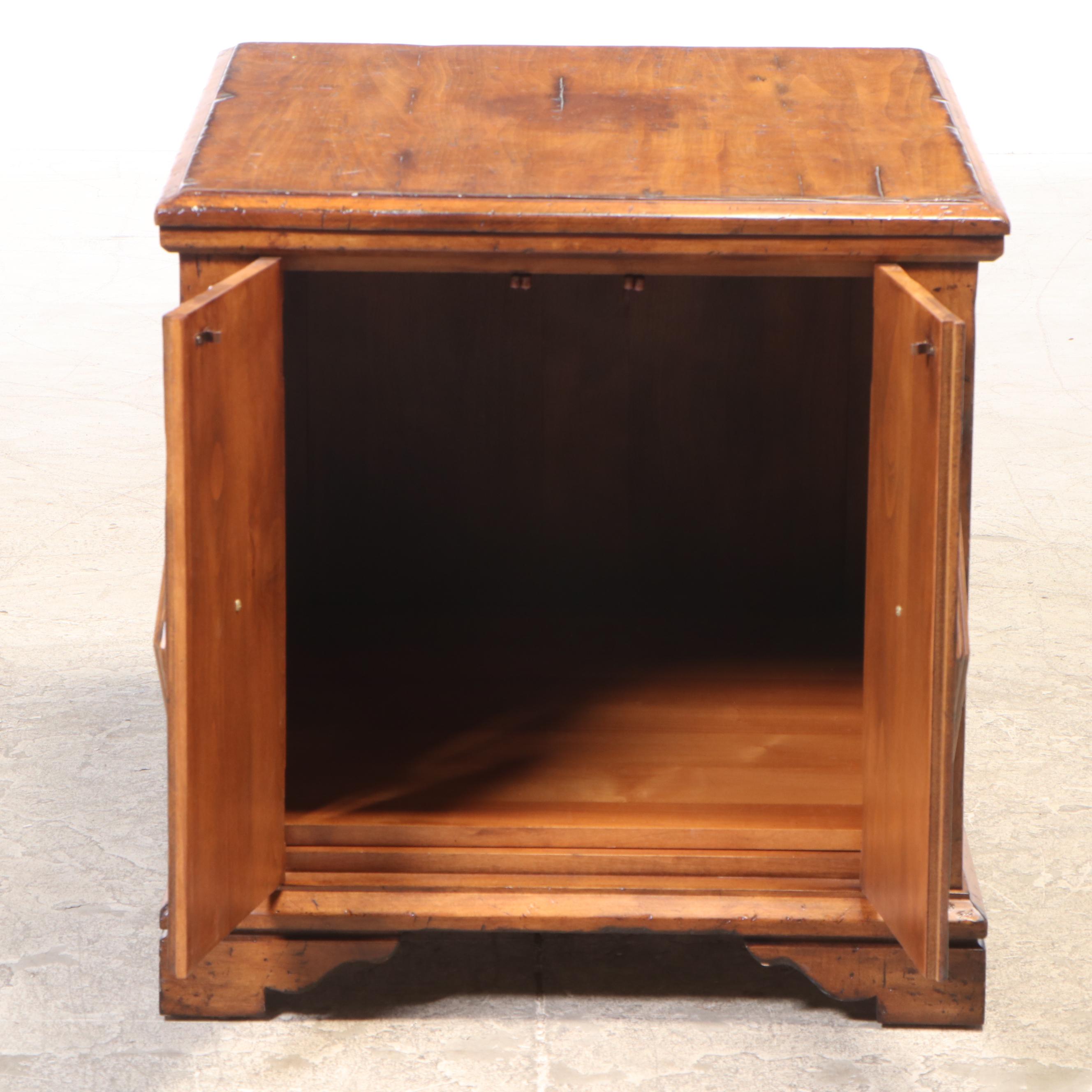 End Table Cabinet with Distressed Finish