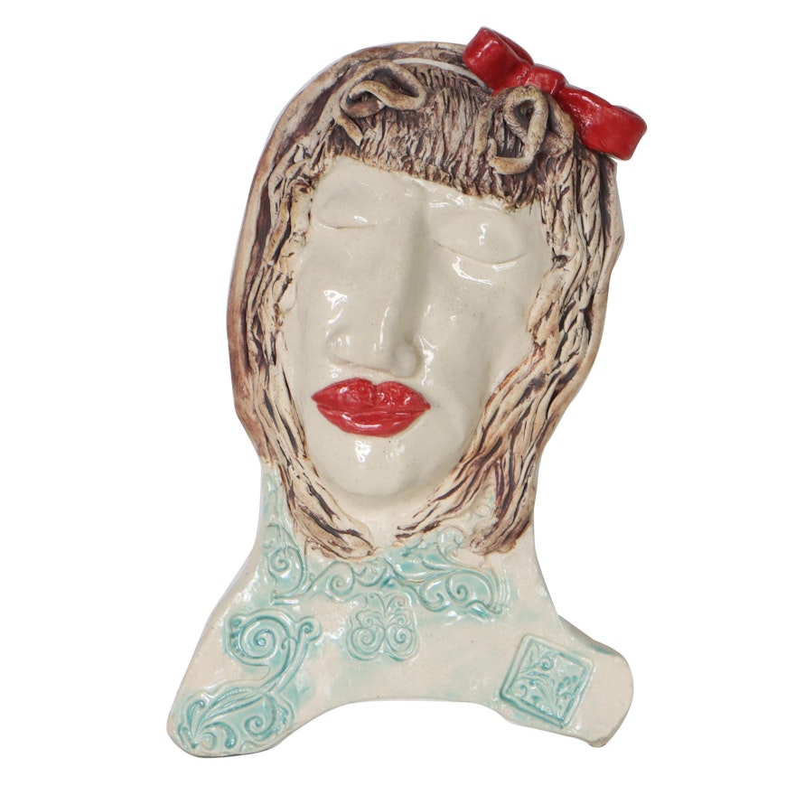 Portrait Ceramic Wall Hanging, 2014