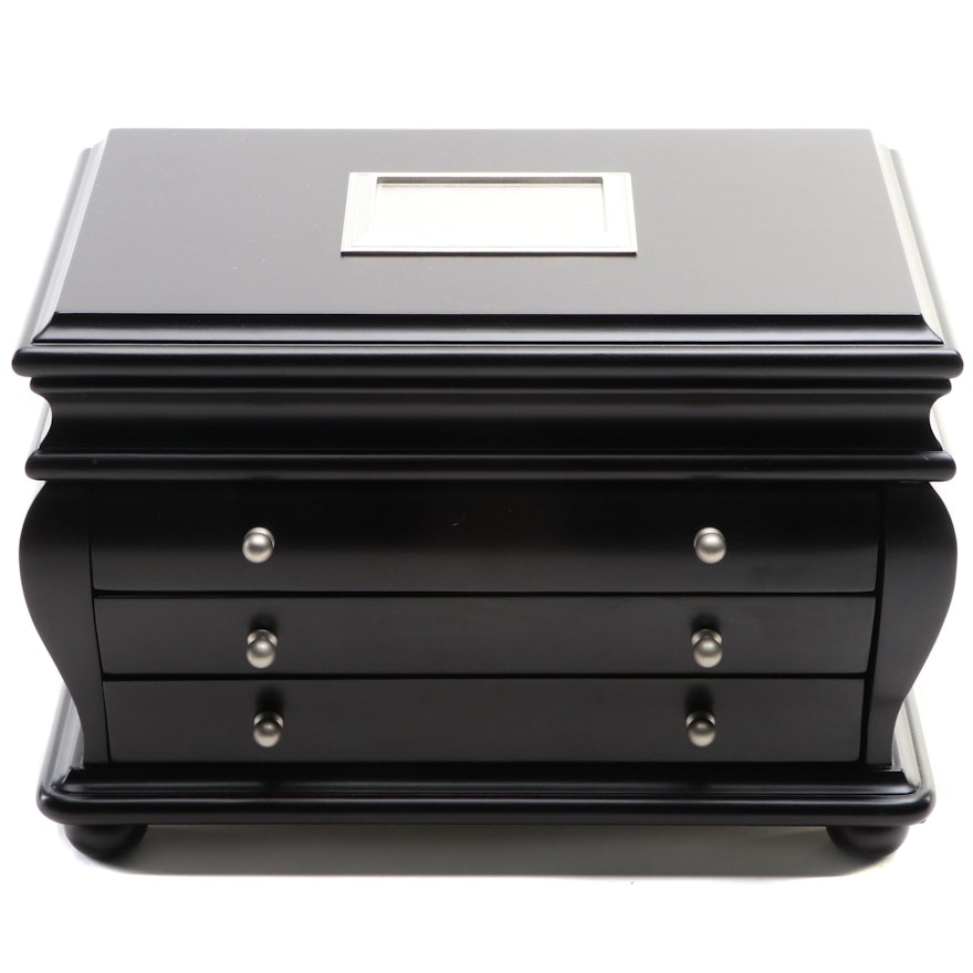 Things Remembered Espresso Finish Three-Drawer Jewelry Box