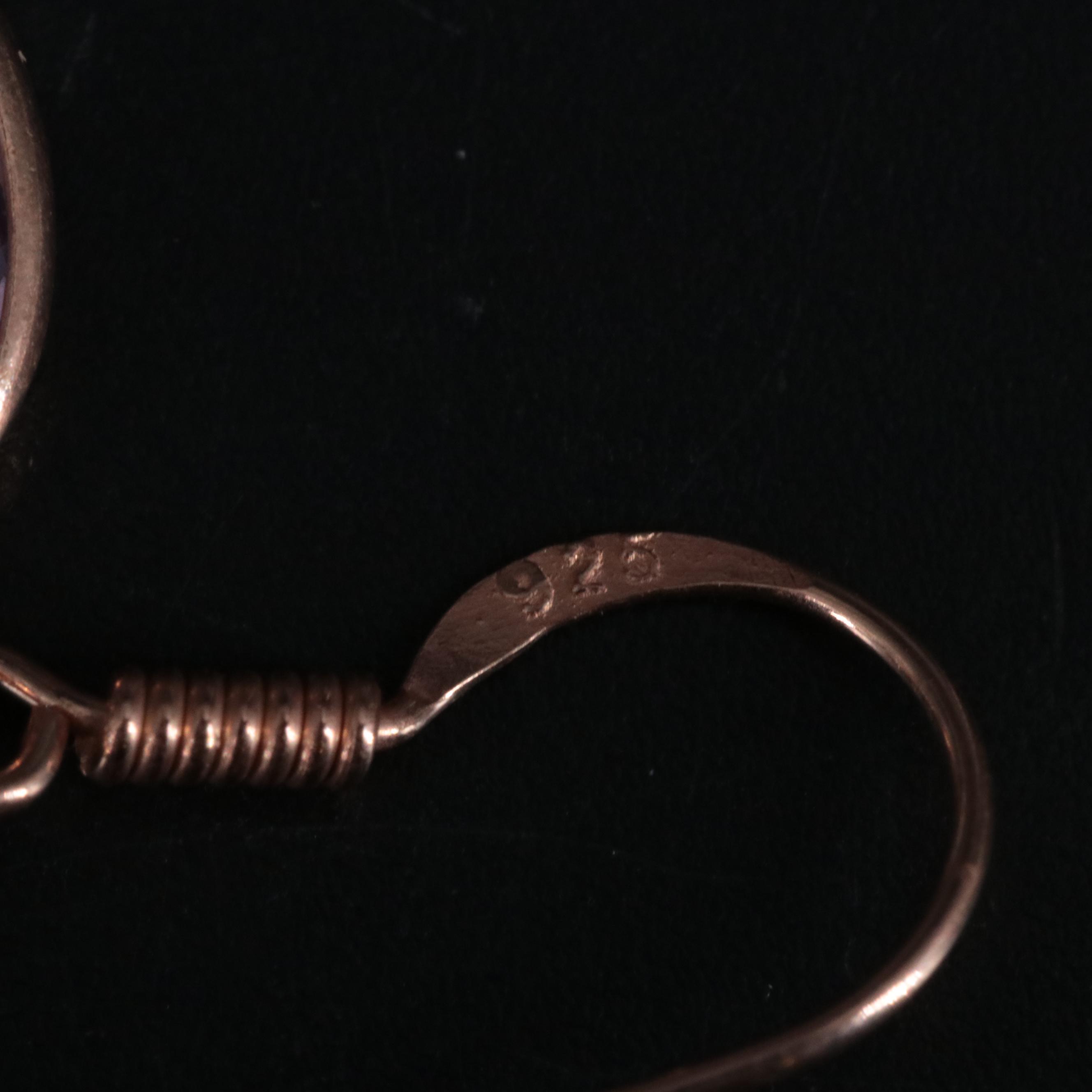 Sterling Silver Amethyst Drop Earrings