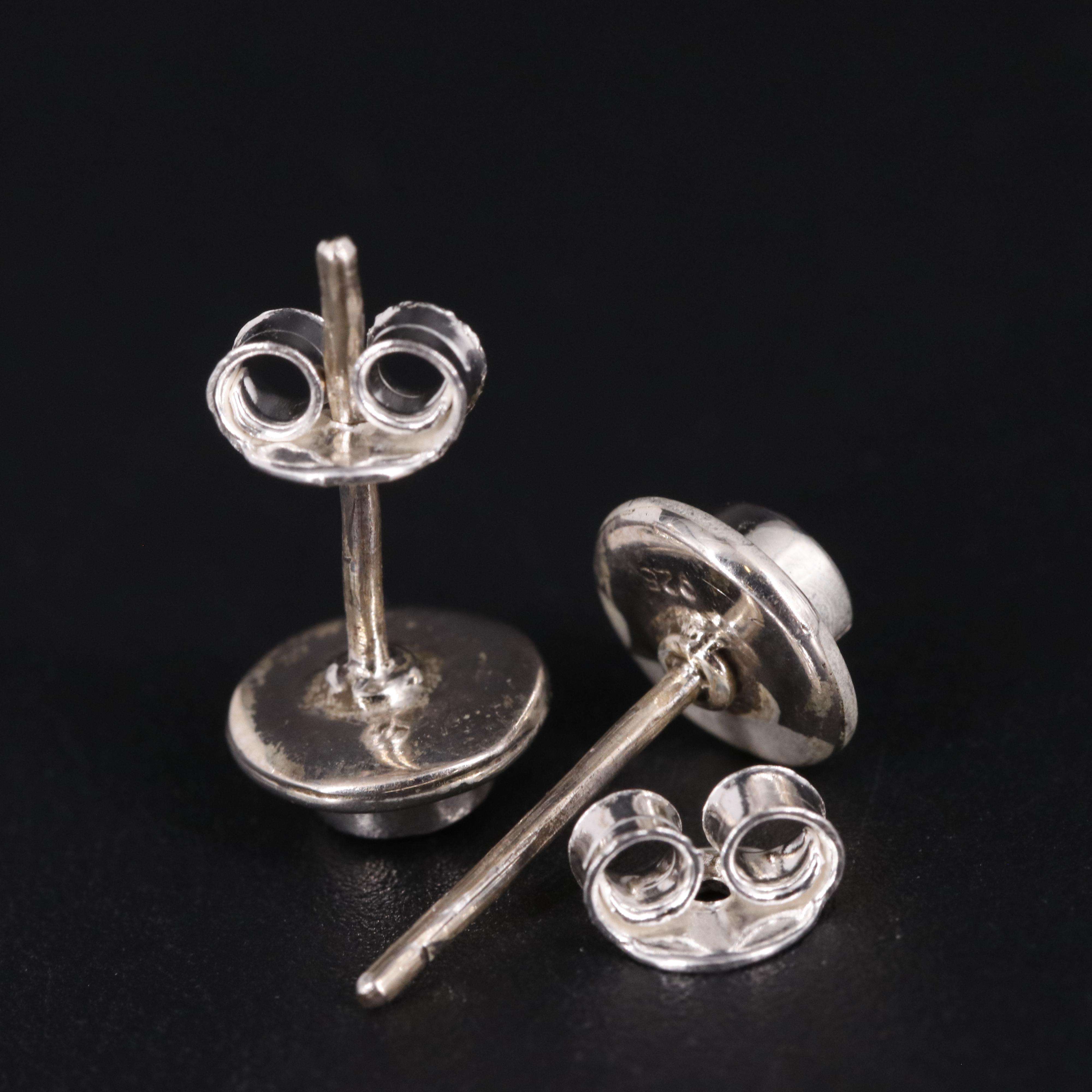 Sterling Sapphire Stud Earrings