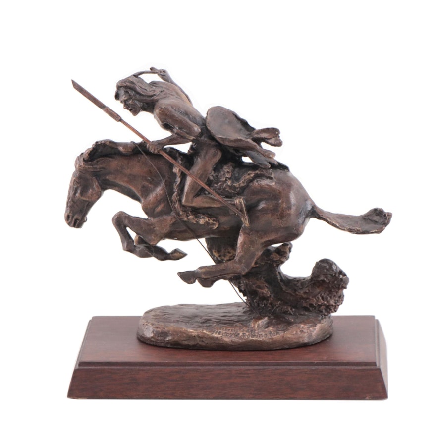 Bronze Sculpture After Frederic Remington "The Cheyenne," 1988